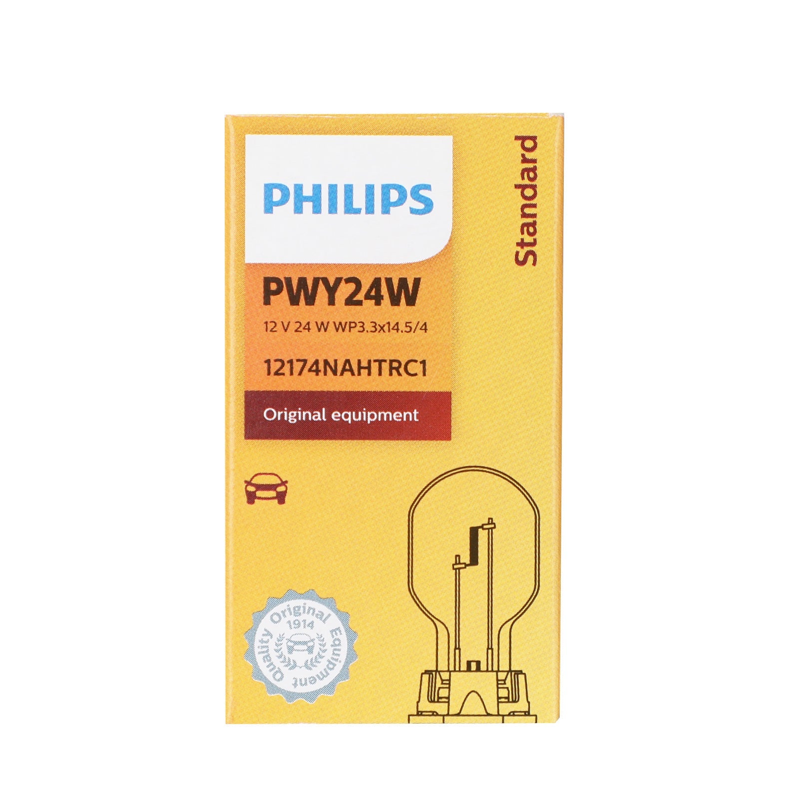 Voor Philips 12174NAHTRC1 Auto Standaard Extra Lampen PWY24W 12V24W WP3.3x14.5/4 Generiek