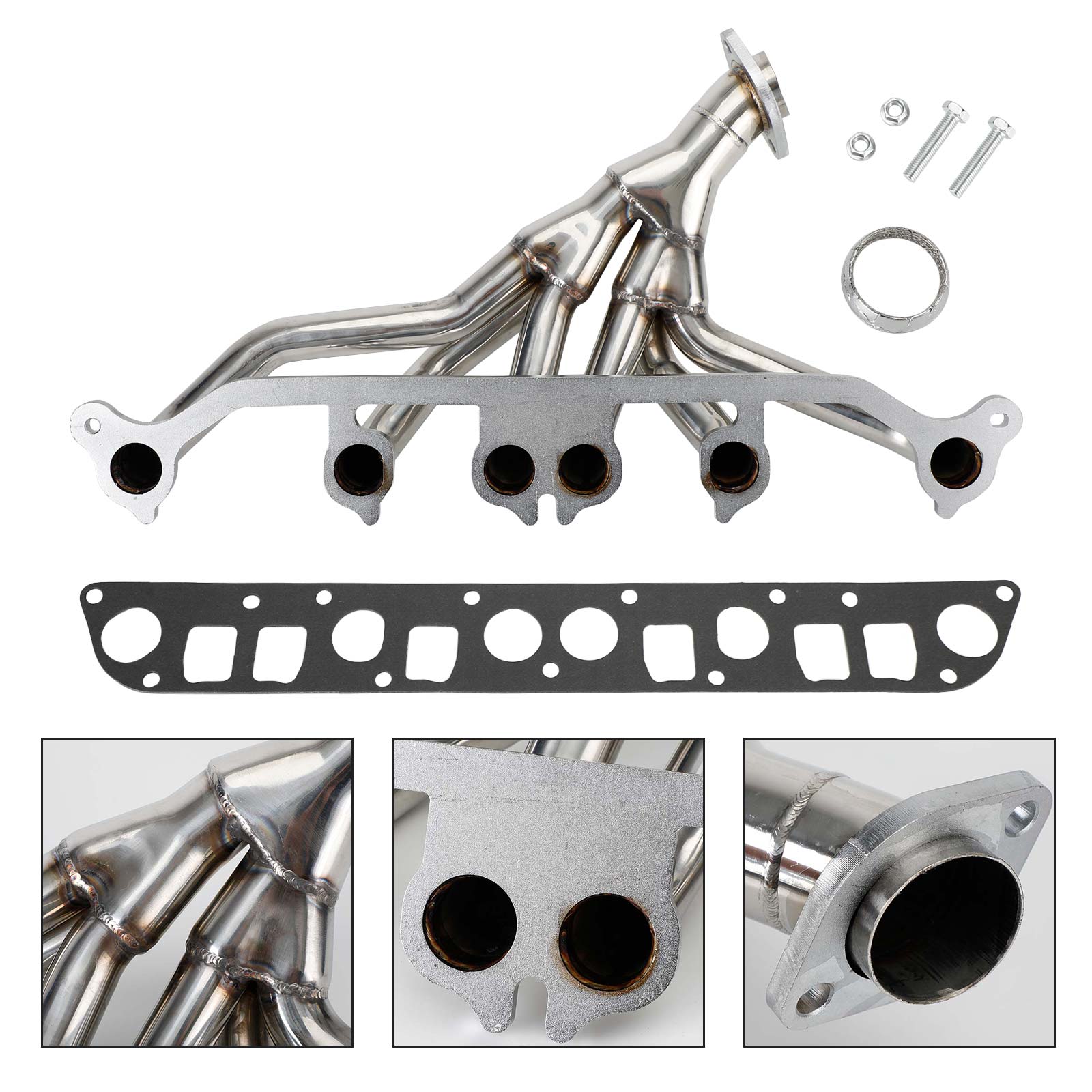 1991-1993 Jeep Cherokee Wrangler Base Exhaust Manifold Stainless Steel 674196 662691 4883385K 4883385 16575131