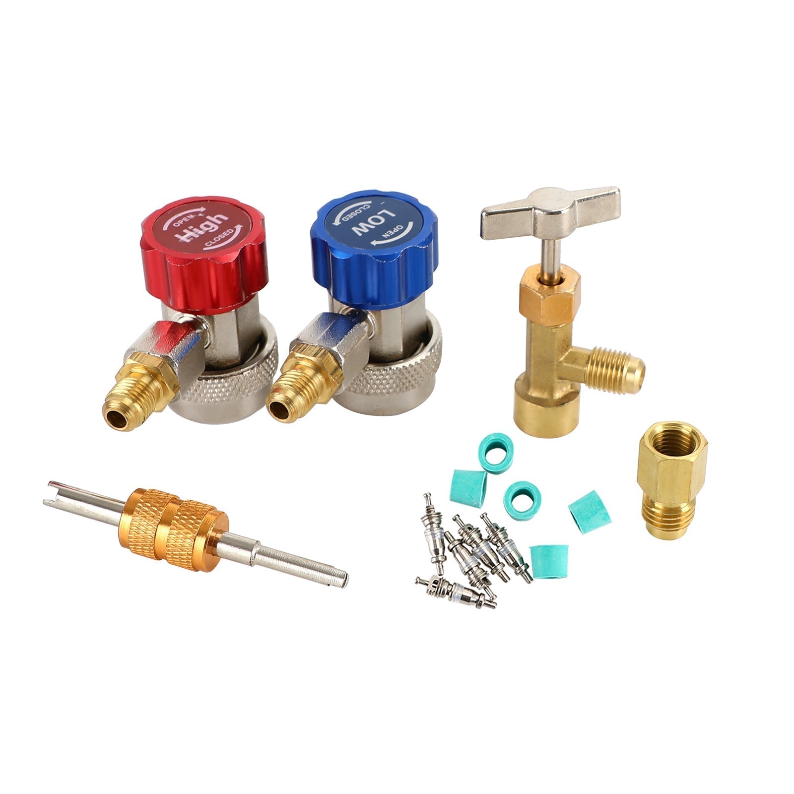 1/4" x 1/2" Adapters Quick Couplers With Can Tap Valve Kit Adjustable Adapter