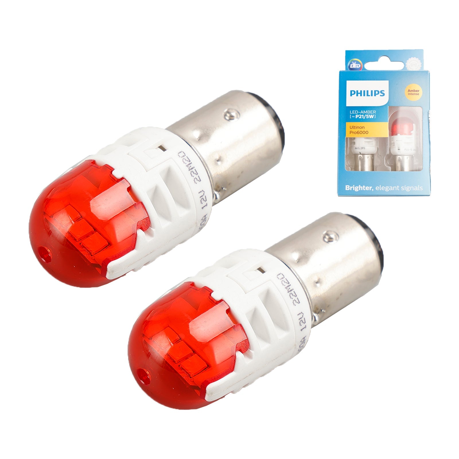 Voor Philips 11499AU60X2 Ultinon Pro6000 LED-AMBER P21/5W intens AMBER 80/16lm