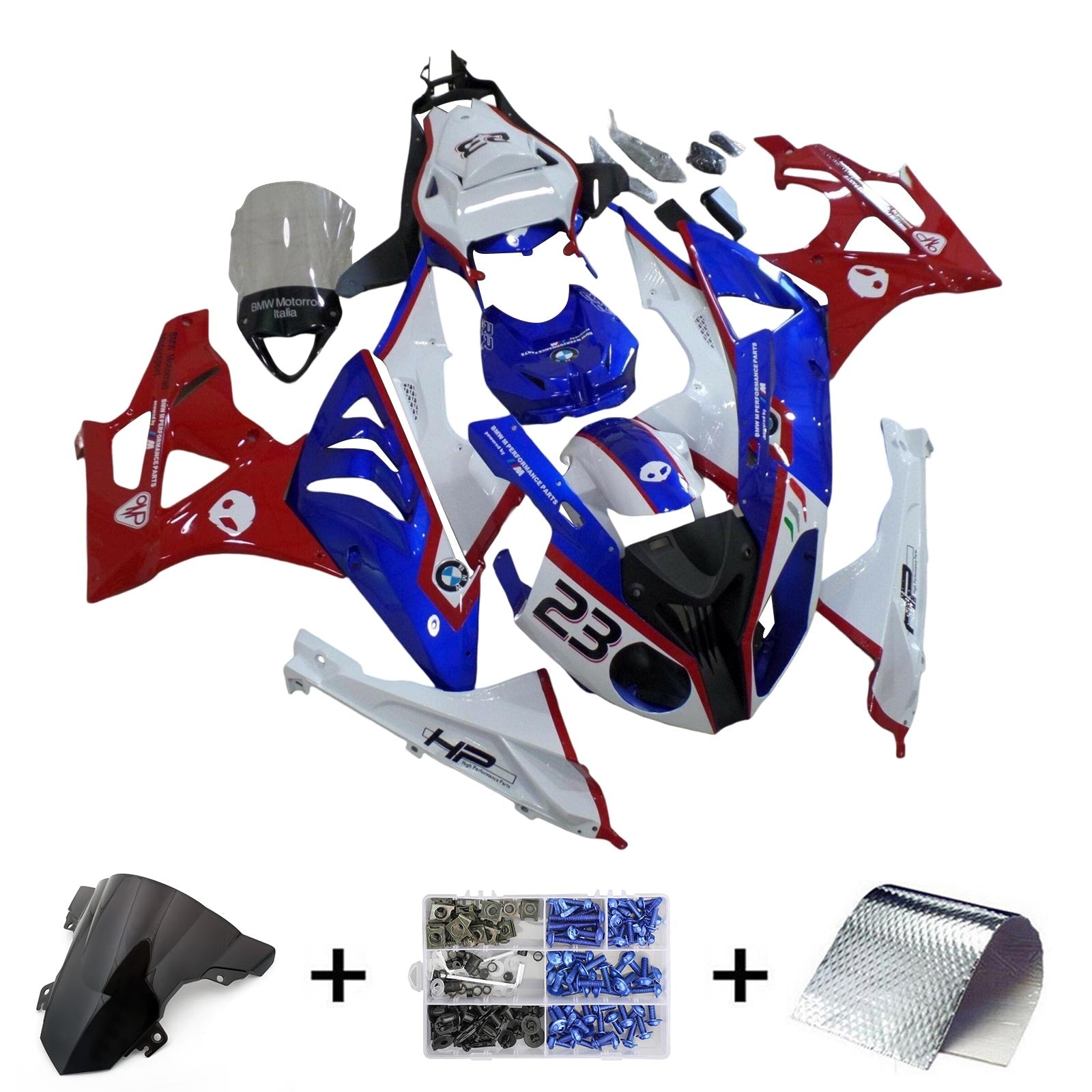 2015-2016 BMW S1000RR Kit Carénage Carrosserie Plastique ABS