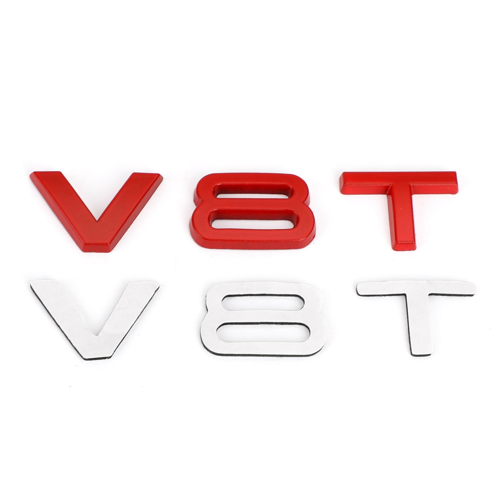 Badge emblème V8T adapté pour AUDI A1 A3 A4 A5 A6 A7 Q3 Q5 Q7 S6 S7 S8 S4 SQ5 rouge générique