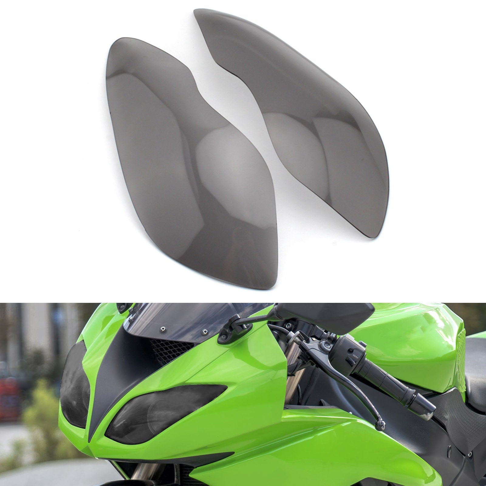 Koplamp Lens Bescherming Cover Fit Voor Kawasaki Zx-636R Zx-6R 09-18 Rook Generiek