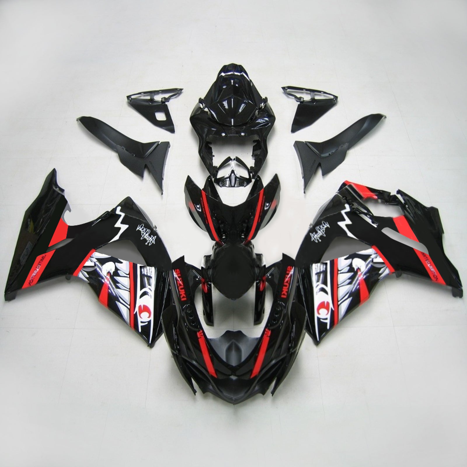 2009-2016 Suzuki GSXR1000 K9 Amotopart Injection Fairing Kit Bodywork Plastic ABS #104