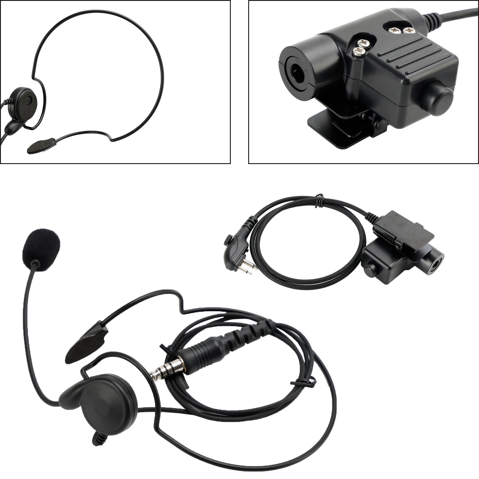 7.1-C7 Achtermontage Plug Tactische Headset 6Pin U94 PTT Voor HYT TD500 TD510 TD520