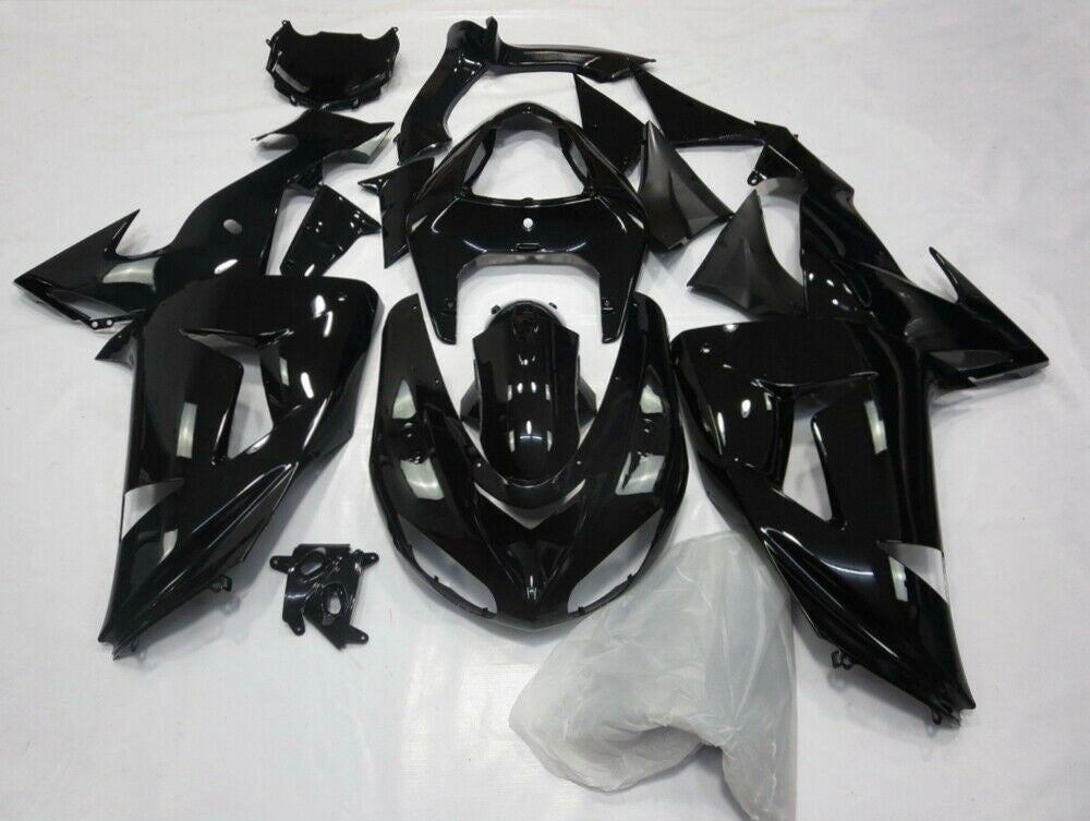 Kit plastique d'injection jaune noir Kawasaki Zx10R 2006-2007