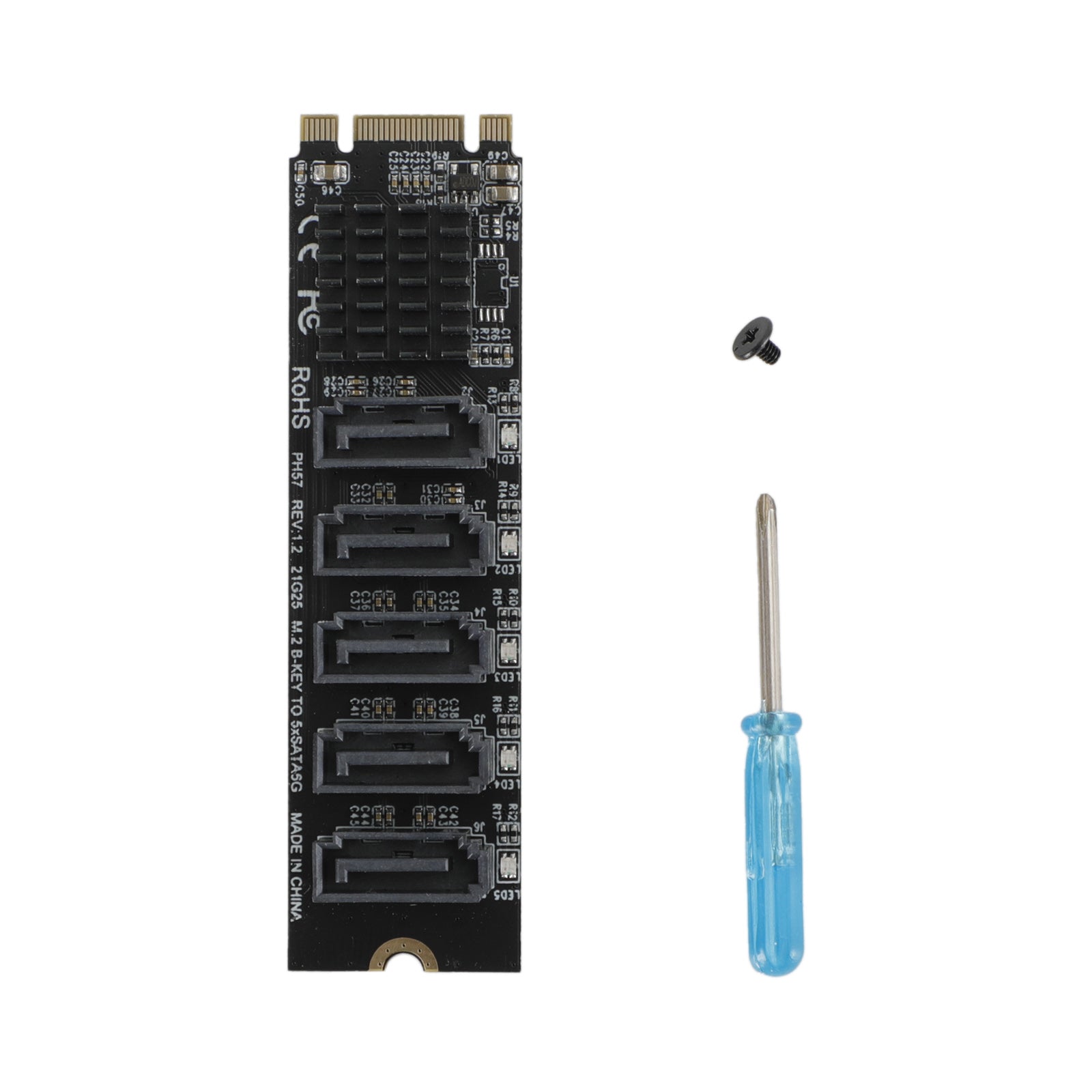 Adaptateur M.2 vers SATA 3.0 JMB585, carte d'extension de disque dur à 5 ports pour PH56