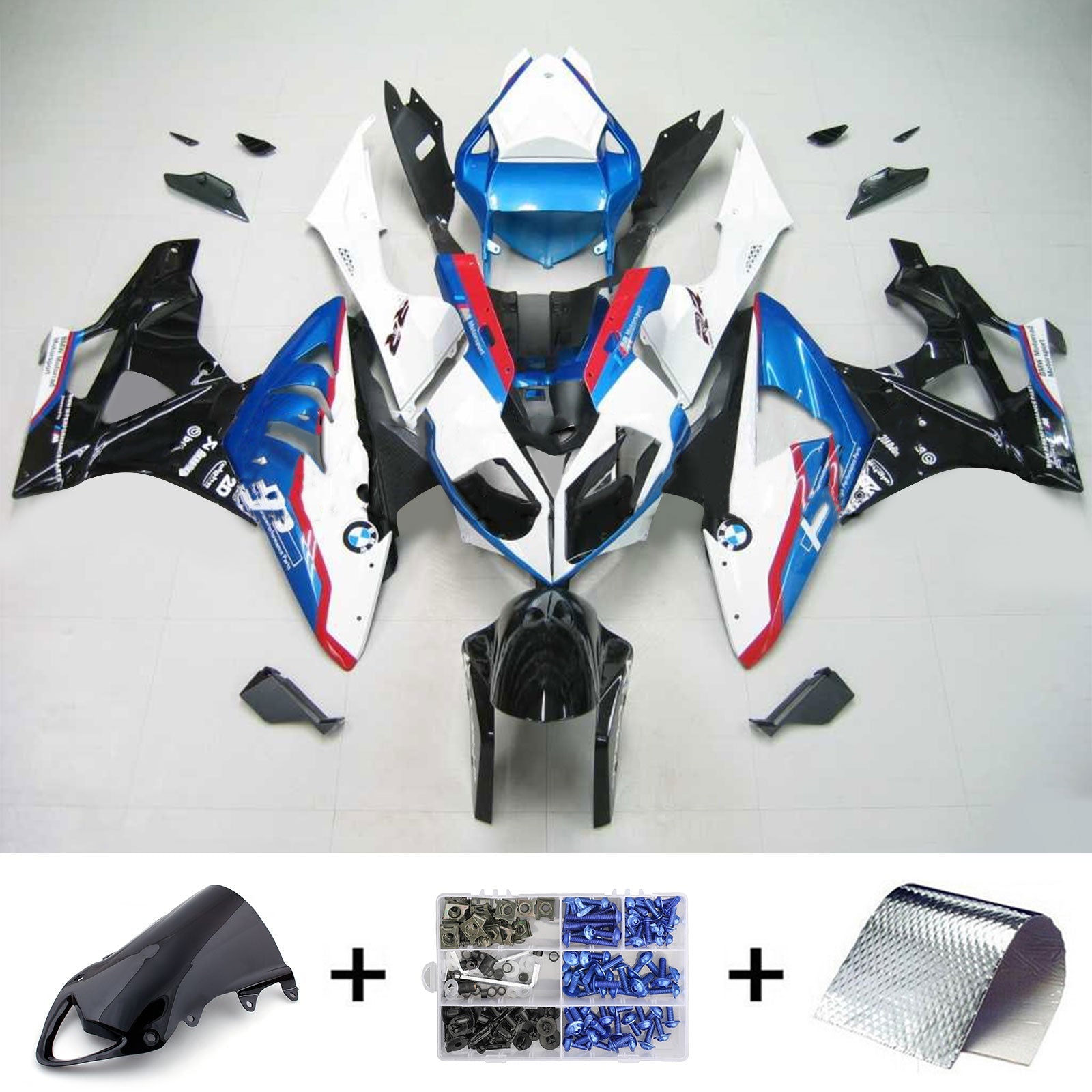 2009-2014 BMW S1000RR Fairing Kit Karosseri Plast ABS Generisk