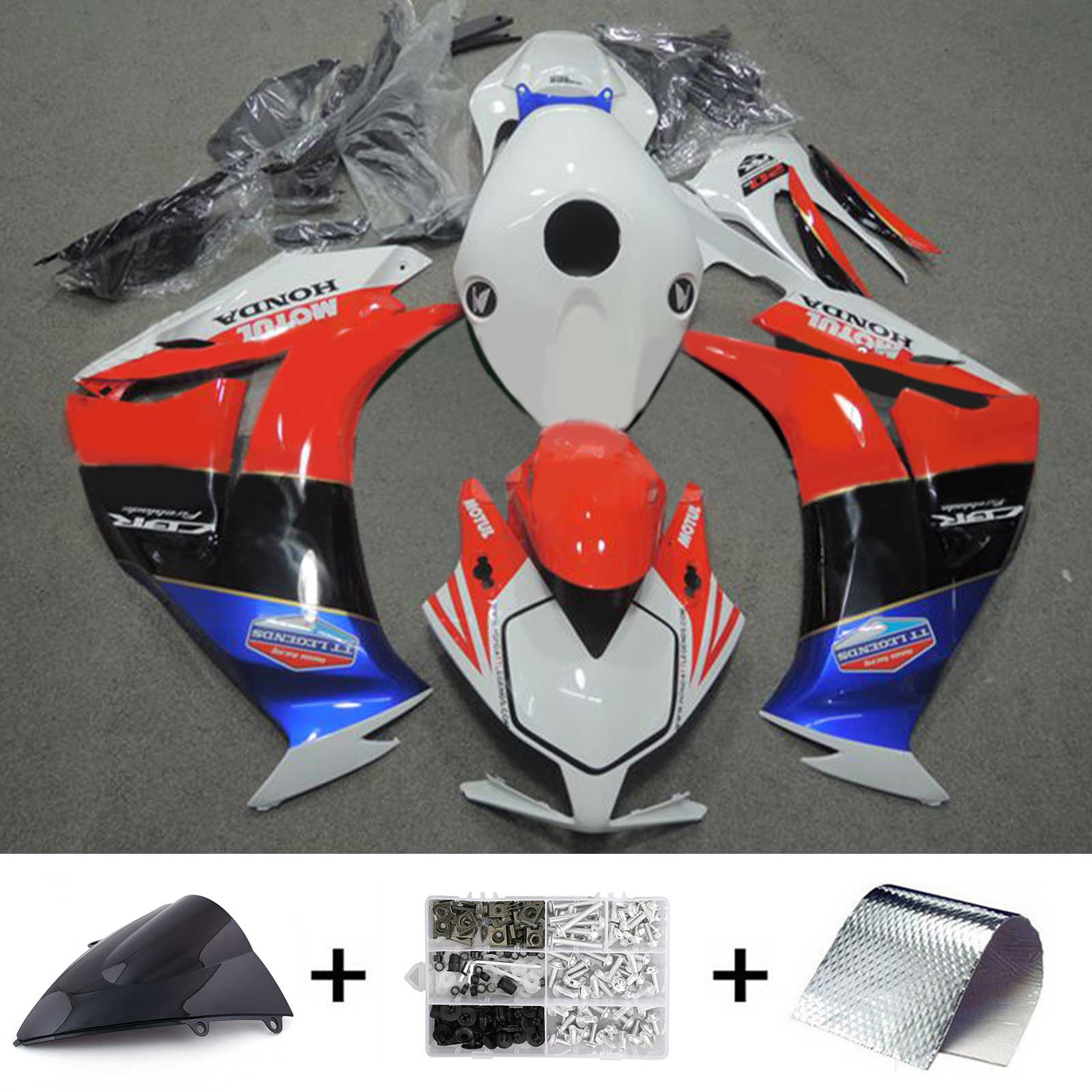 Kit de carénage d'injection Honda CBR1000RR 2012-2016, carrosserie en plastique ABS #175