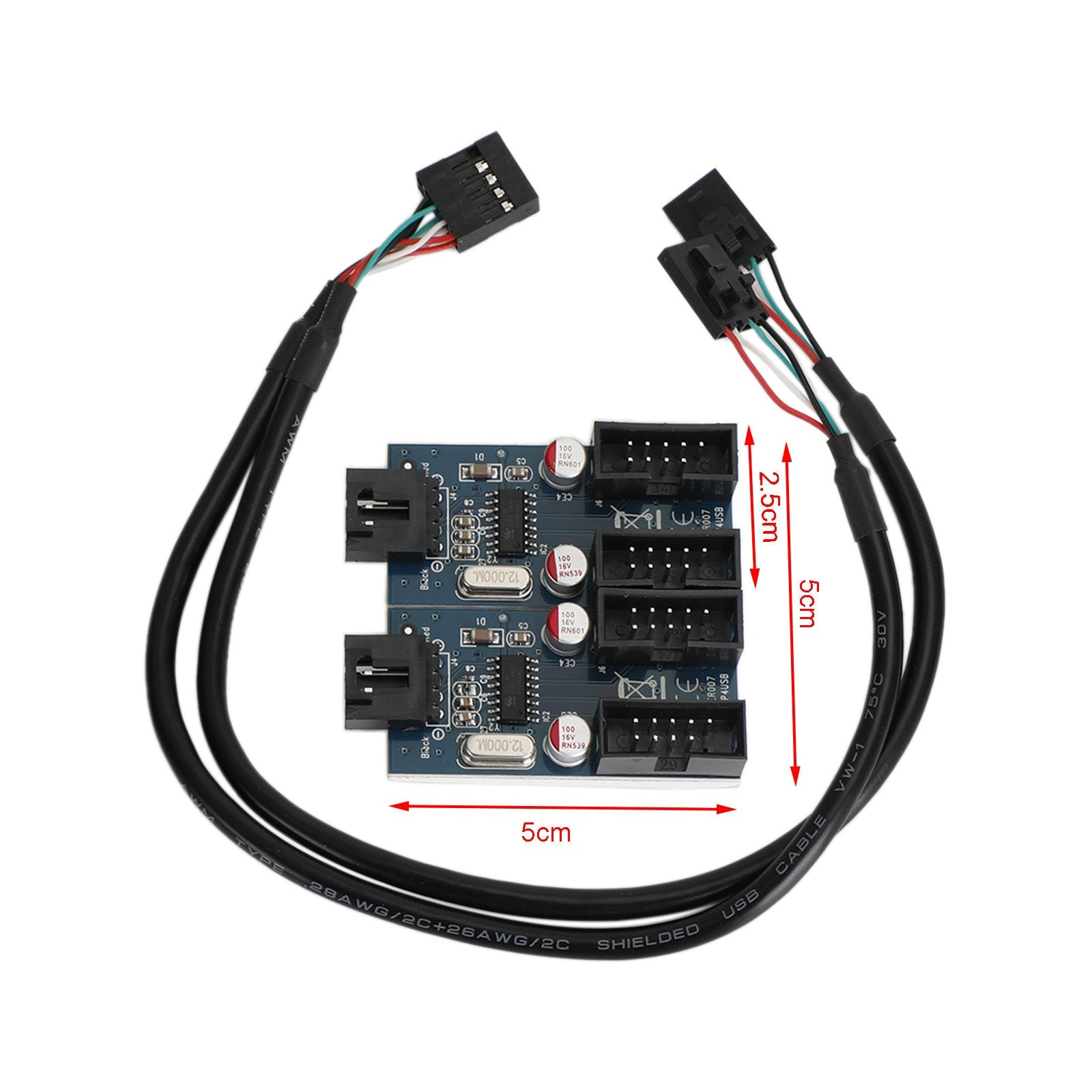 Connecteur d'extension de carte mère USB 9 broches mâle 1 à 4 femelles