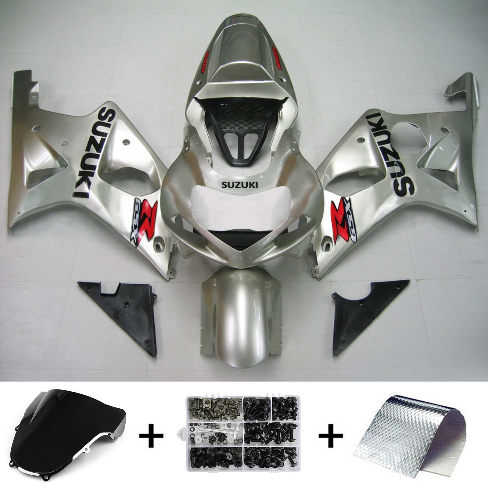 2000-2002 Suzuki GSXR1000 K1 K2 Amotopart Kit de carenado de inyección Carrocería Plástico ABS # 119