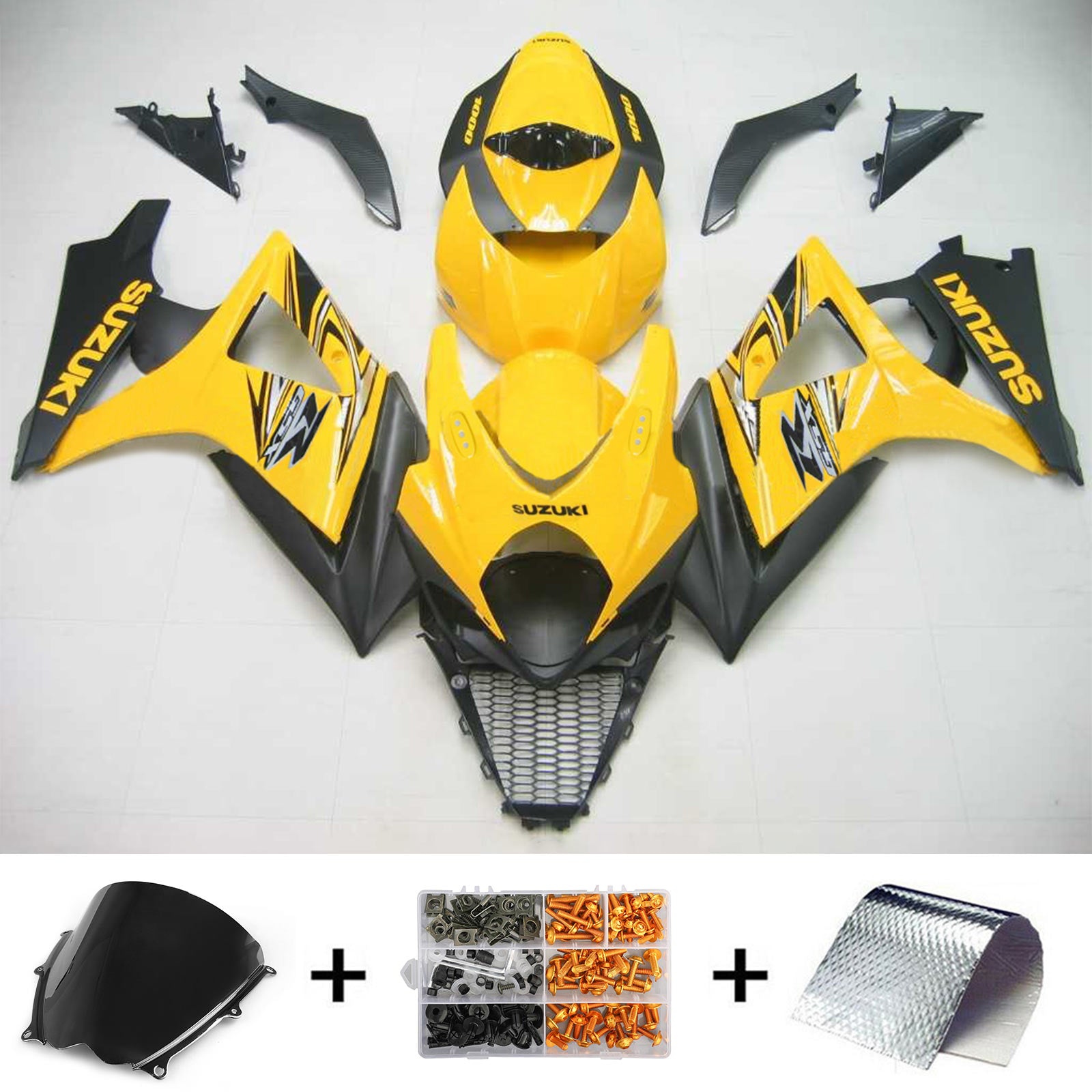 2007-2008 Suzuki GSXR1000 K7 Amotopart Injection Fairing Kit Bodywork Plastic ABS #113