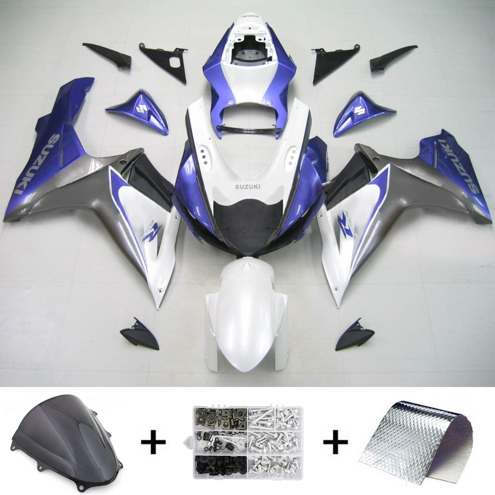 2011-2024 Suzuki GSXR 600/750 K11 Kit de carénage d'injection Amotopart carrosserie plastique ABS #101