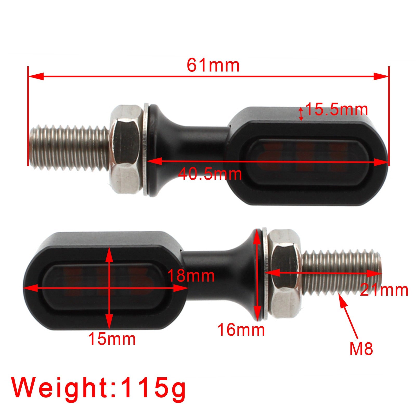 LED Rear Mini Turn Signal Indicator For Sportster Touring Dyna Softail