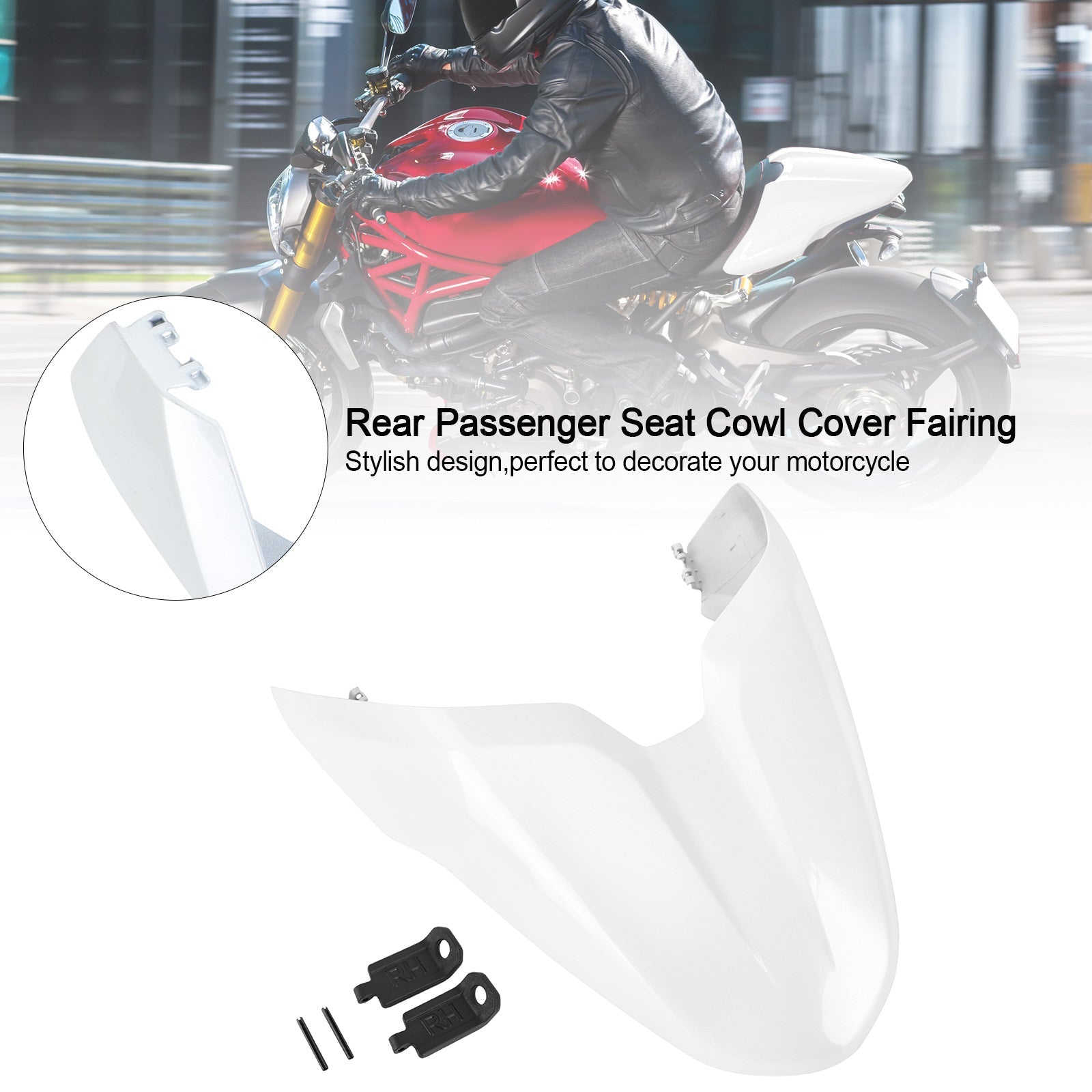 Rear Passenger/Pillion Seat Cover Fairing For Ducati Monster 797 821 1200 Generic