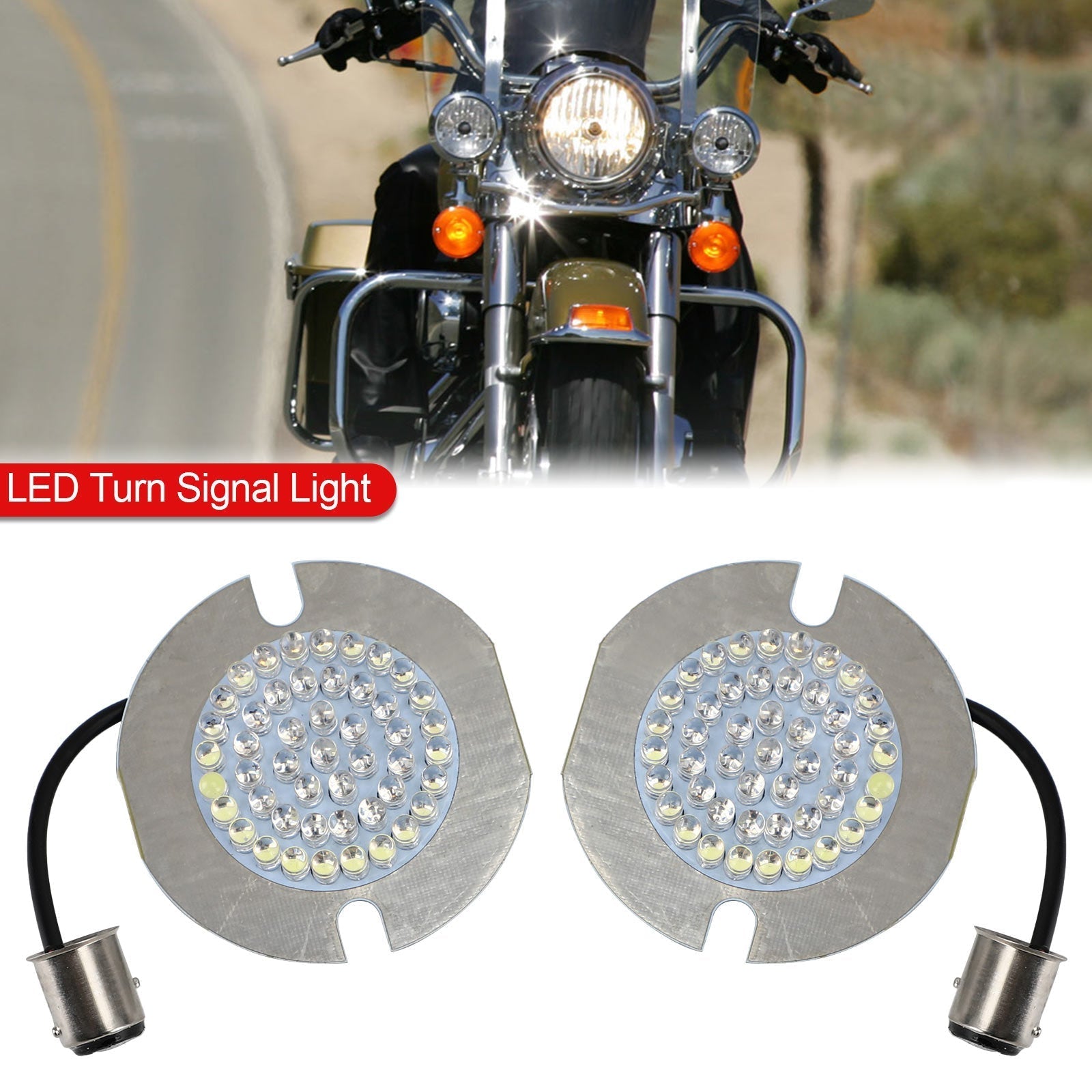 1157 LED Rear Turn Signal Light Bulb Fit for Dyna Touring Electra Glide Road King Red