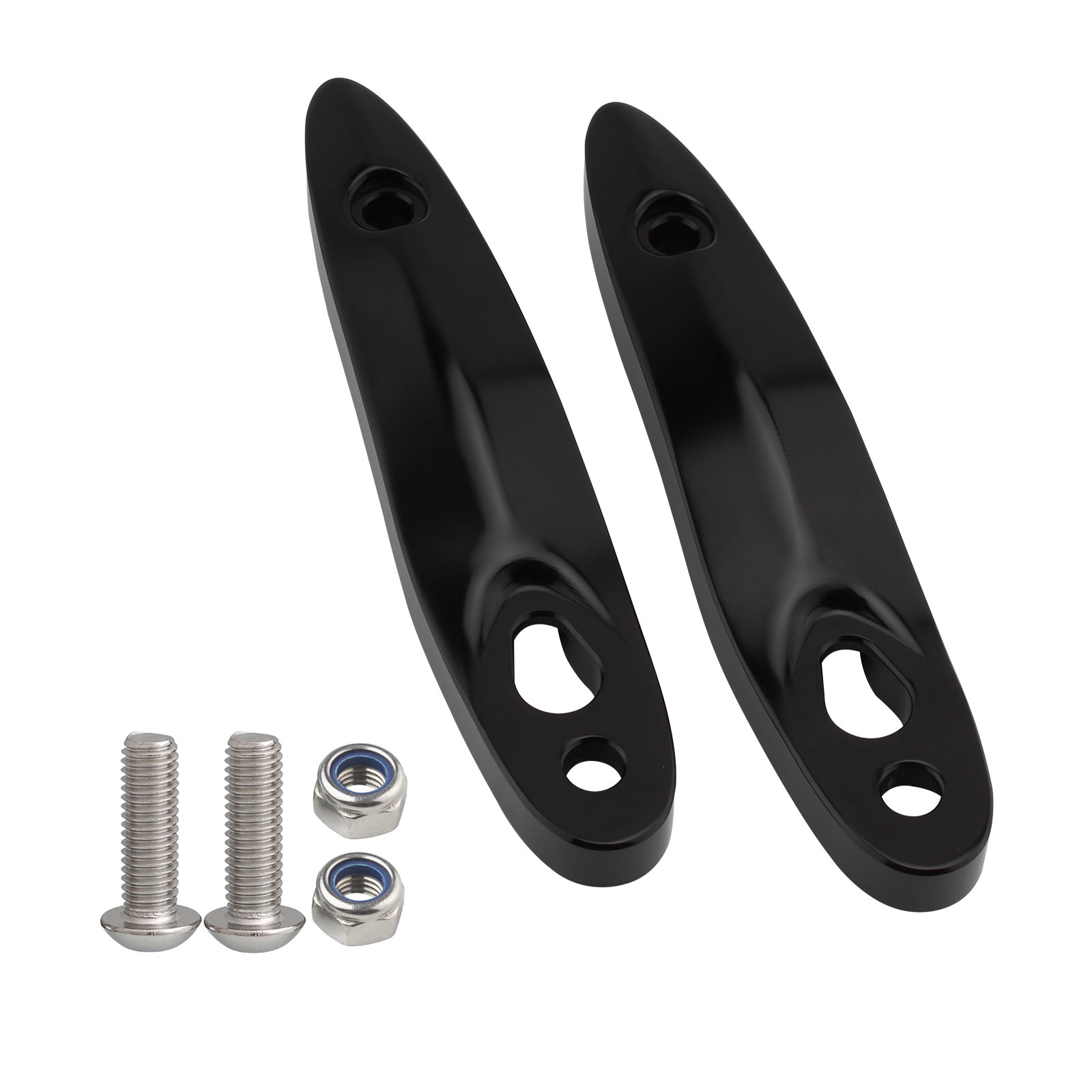 Kit de relocalisation de plaque d'immatriculation de support d'extension de clignotant adapté pour Softail 00-20 noir