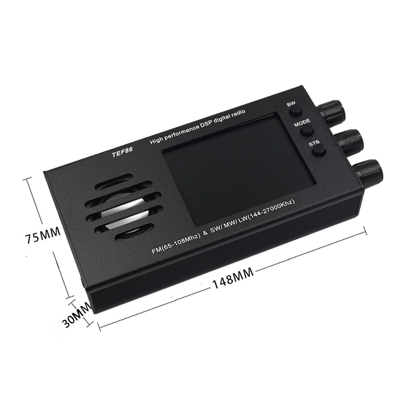 3,2-inch LCD-scherm EF6686 Hoge prestaties DSP digitale radio 144-27000 kHz SW/MW/LW