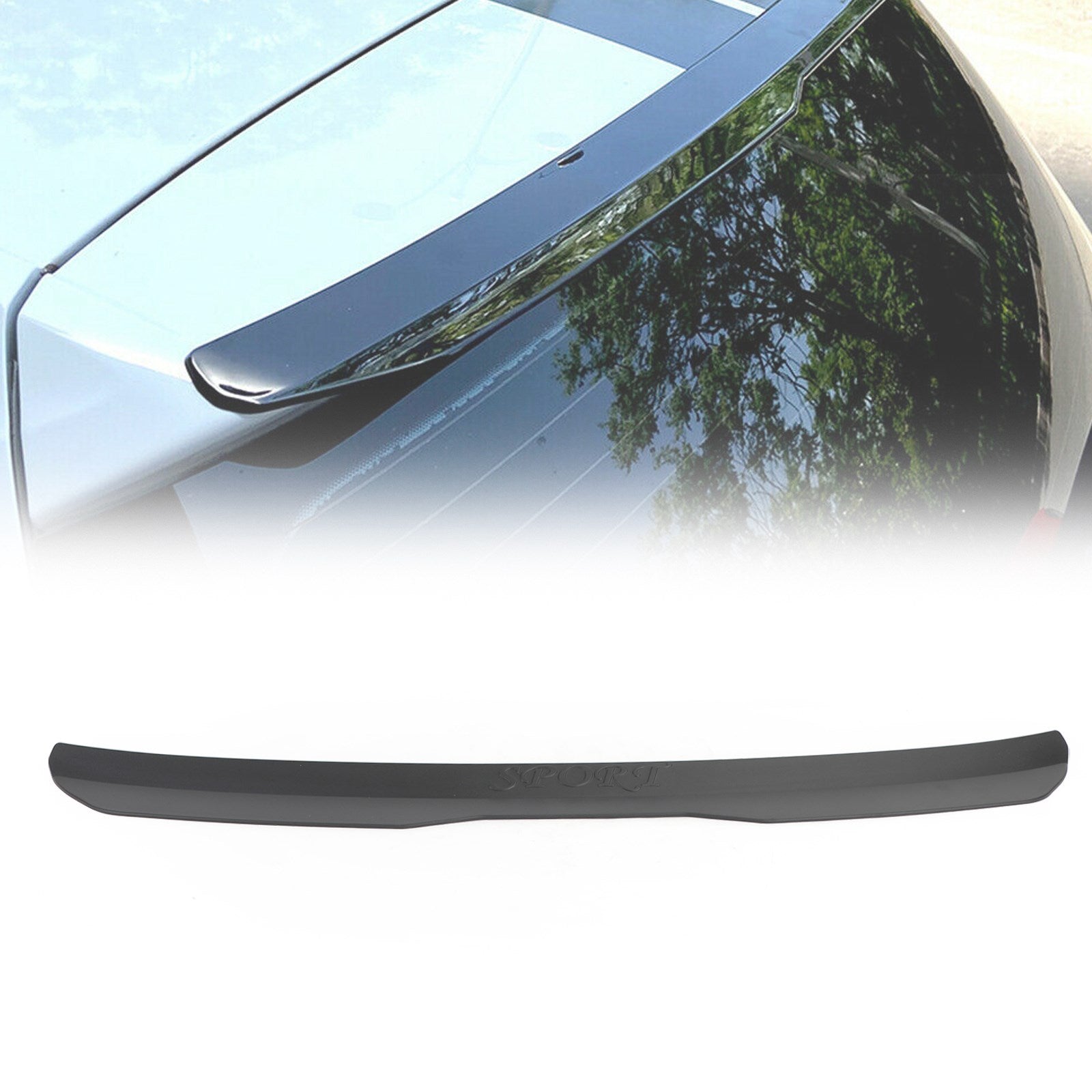 2014-2018 Volkswagen GOLF MK7 MK7.5 Black Rear Roof Spoiler Wing Generic