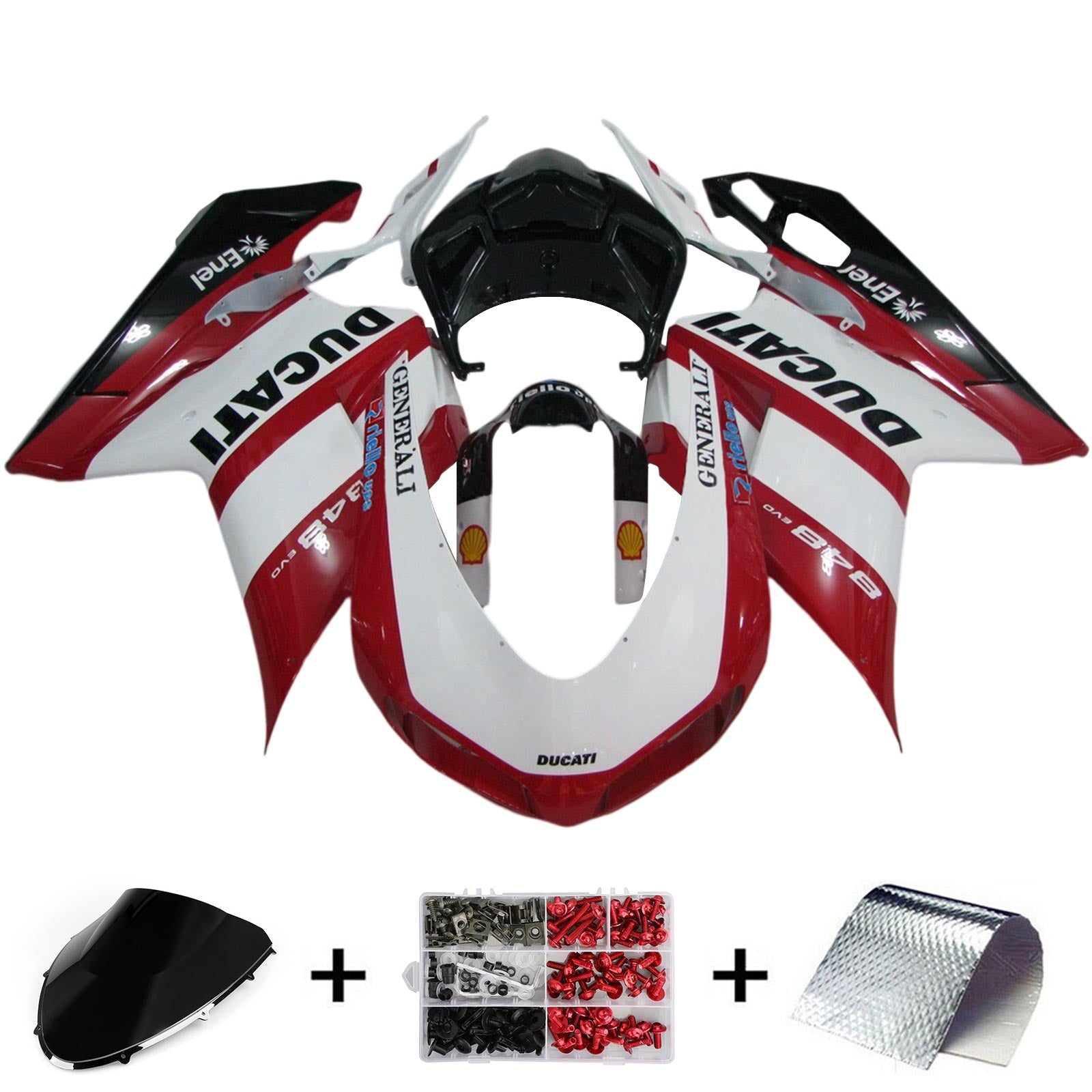 2007-2011 Ducati 1098 1198 848 Kit de carenado Carrocería ABS