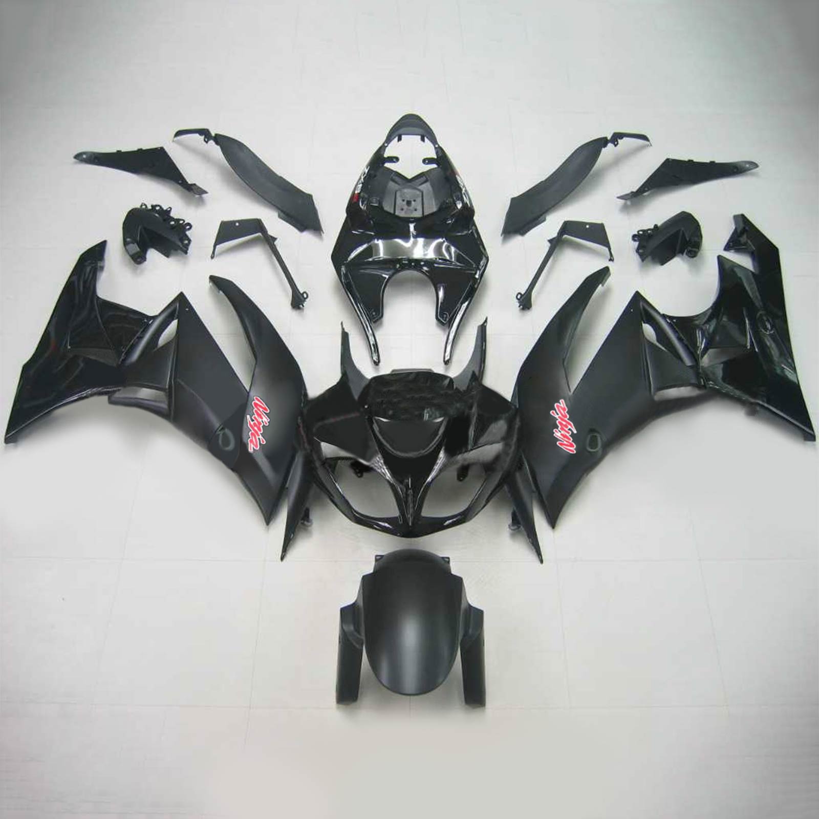 2009-2012 Kawasaki ZX6R 636 Amotopart Injection Fairing Kit Bodywork Plastic ABS #107