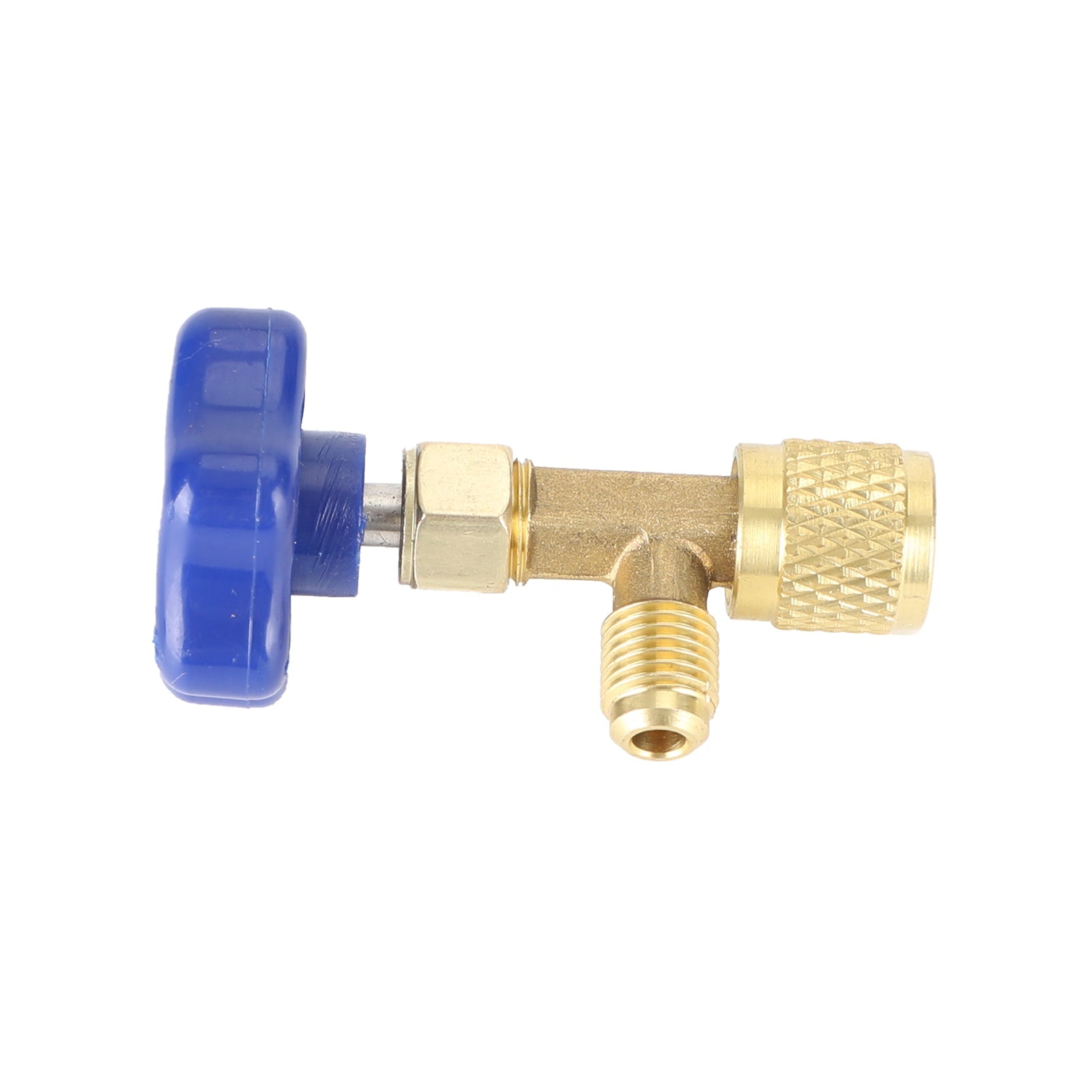 Voor R22 R134A R410A Gas Koelmiddel Ac Kan Kraan Flesopener 1/4Sae Blauw