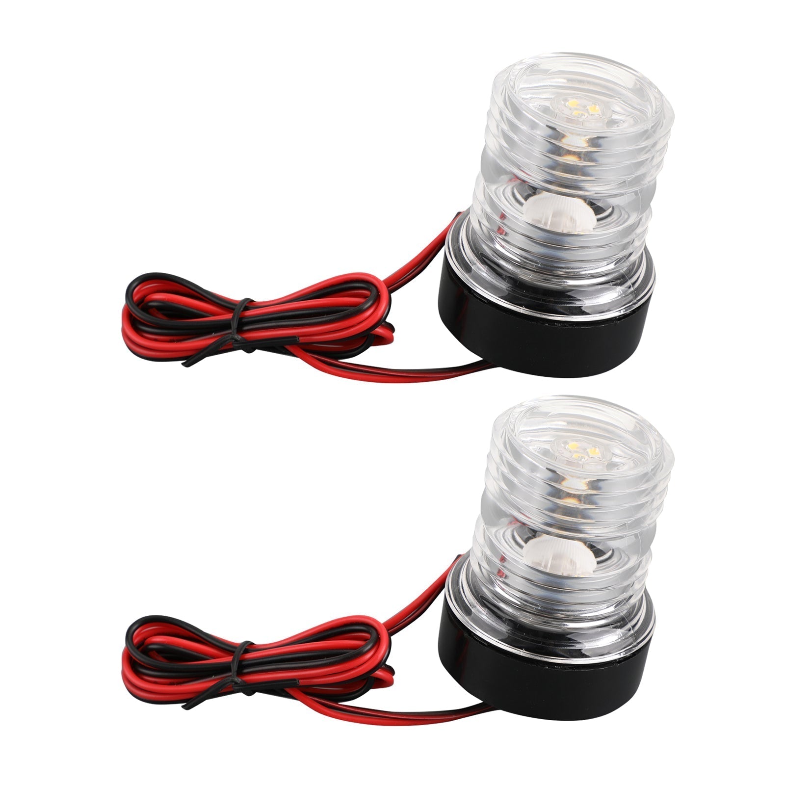 2 12V LED Navigation Signal Light Anchor Vessel Round Lamp For Marine Boat Yacht