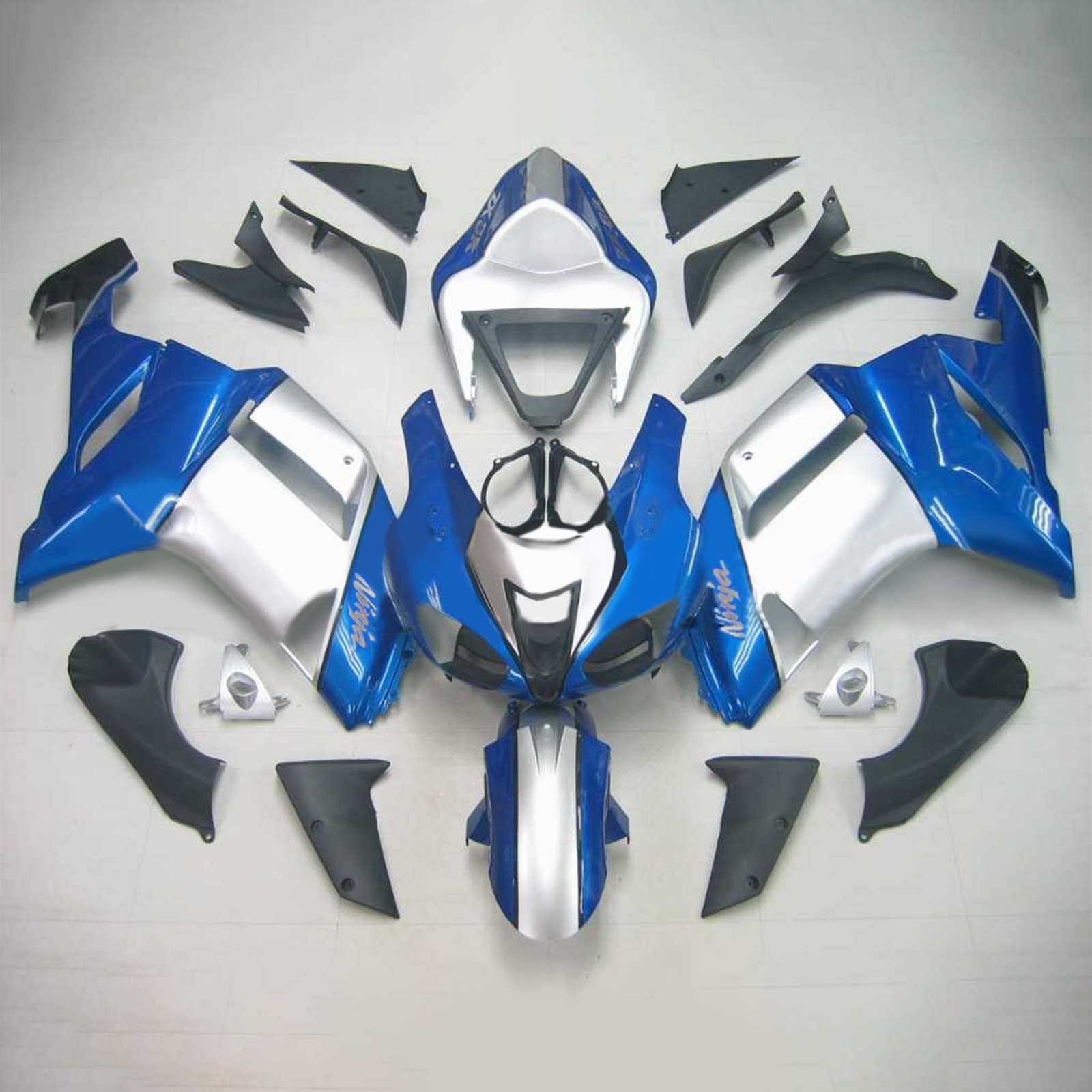 2007-2008 Kawasaki ZX6R 636 Amotopart Injection Fairing Kit Bodywork Plastic ABS #114