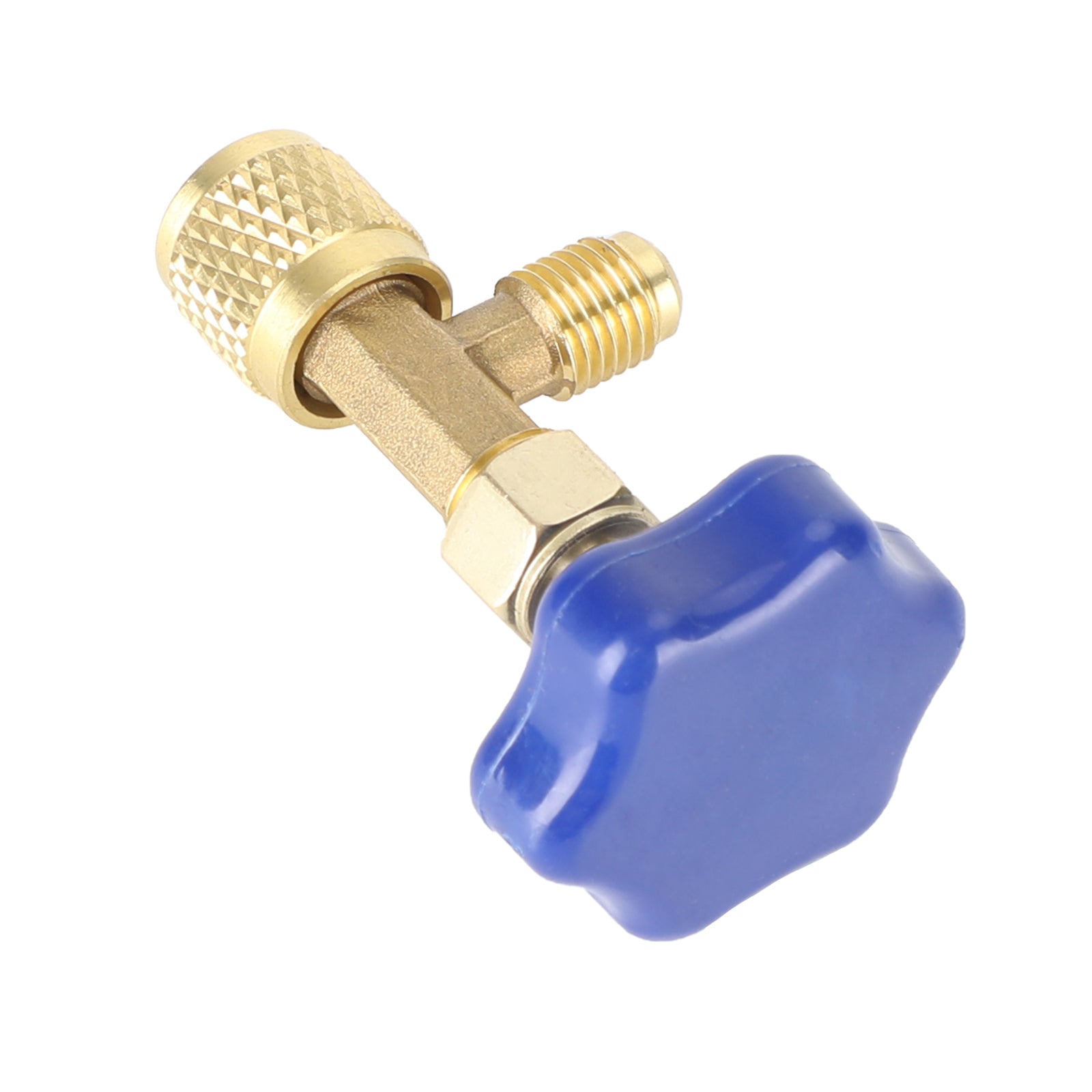 Voor R22 R134A R410A Gas Koelmiddel Ac Kan Kraan Flesopener 1/4Sae Blauw