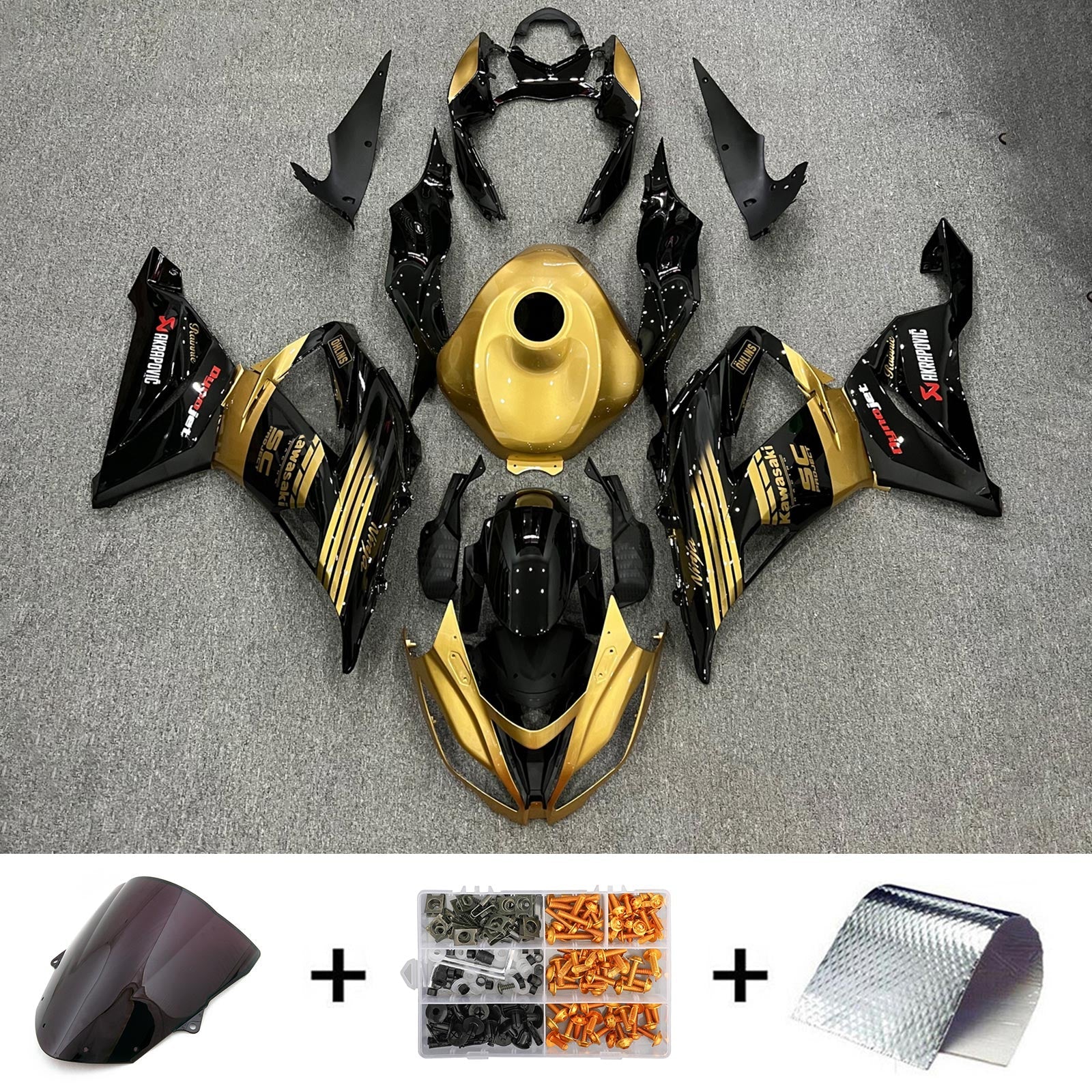 2013-2018 Kawasaki ZX6R 636 Kit de carenado Carrocería Plástico ABS