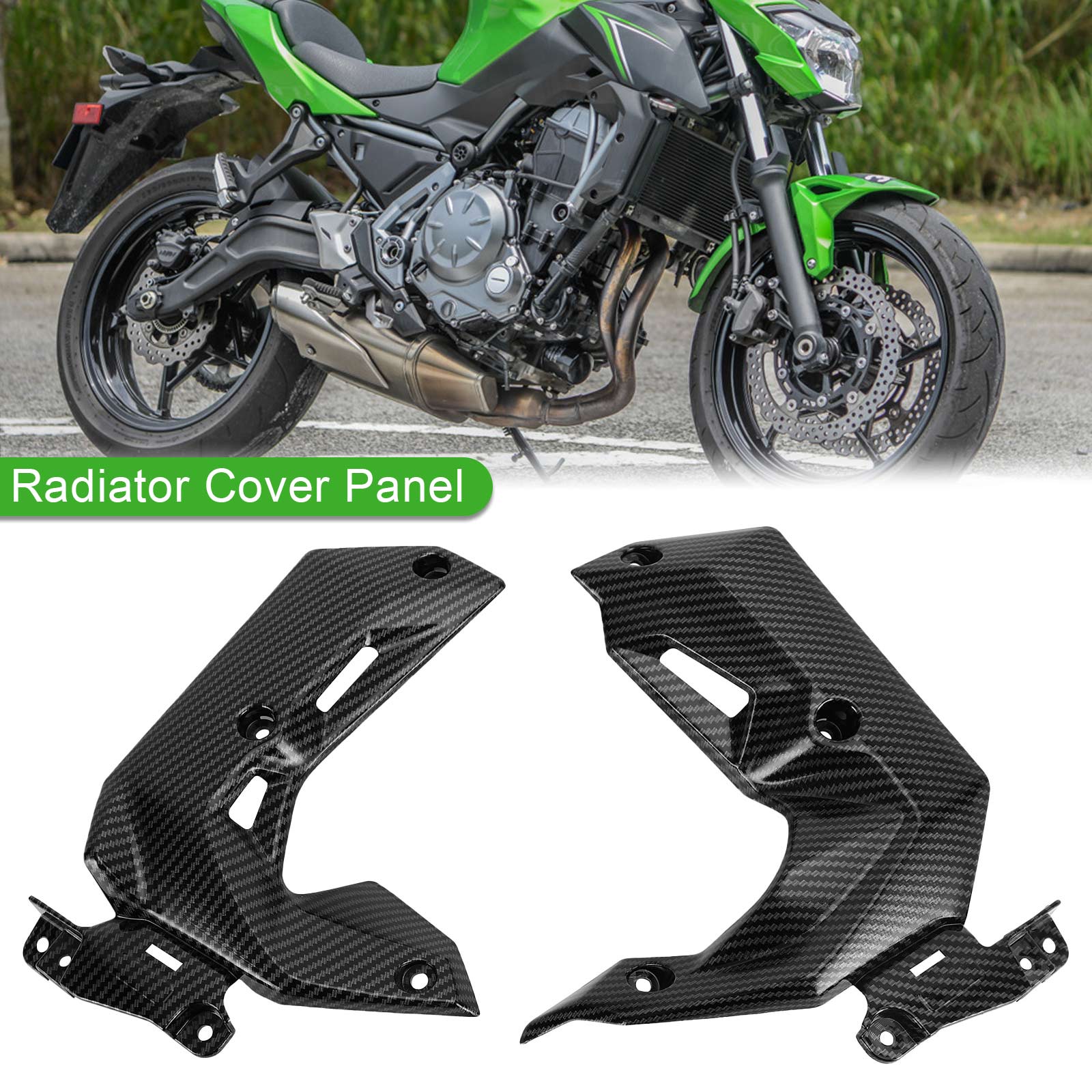 ABS Plastic Side Radiator Cover Panel Fairing Cowl For Kawasaki Z650 2017-2019