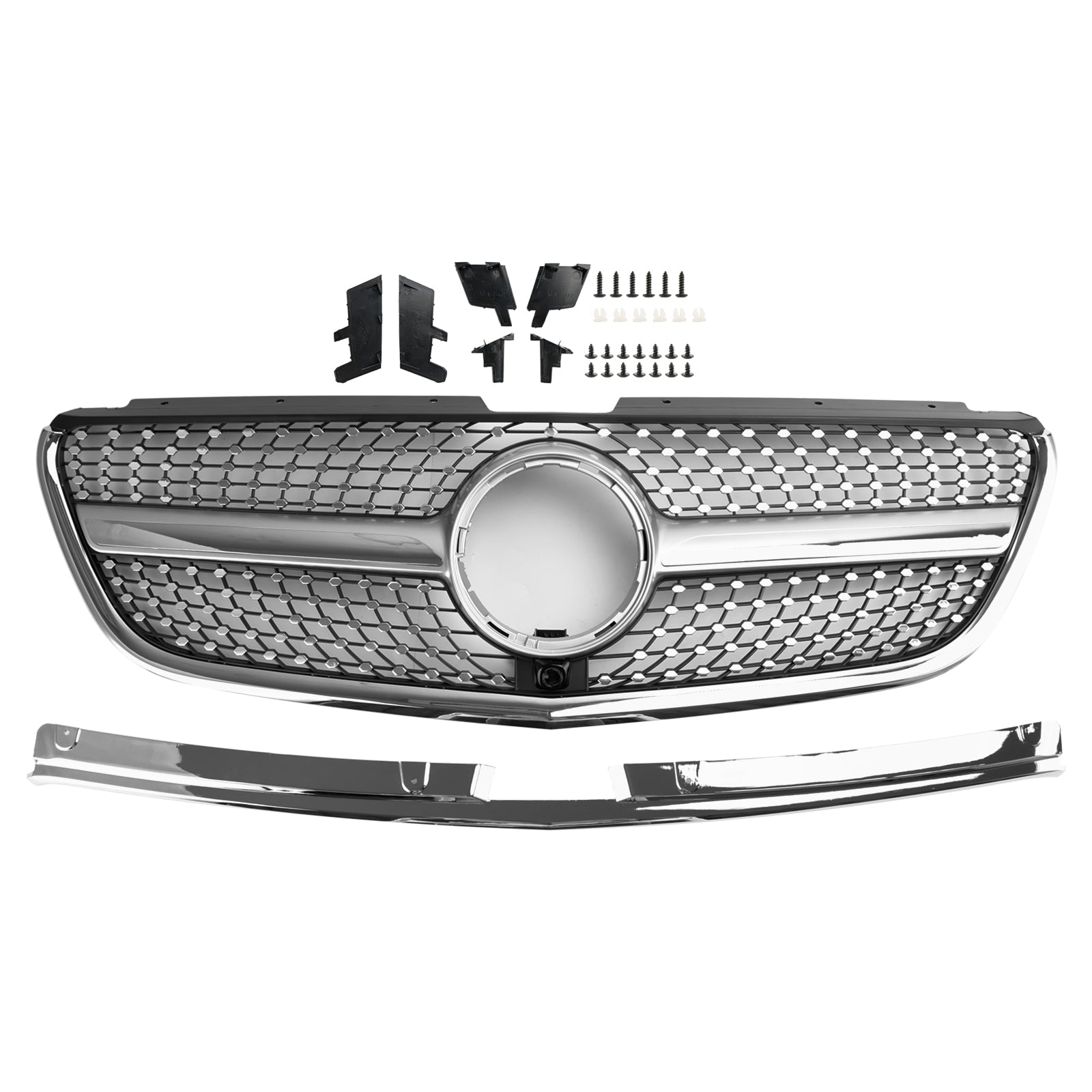 Vito 2015-2019W447 Grille de pare-chocs avant en diamant de style Mercedes GT