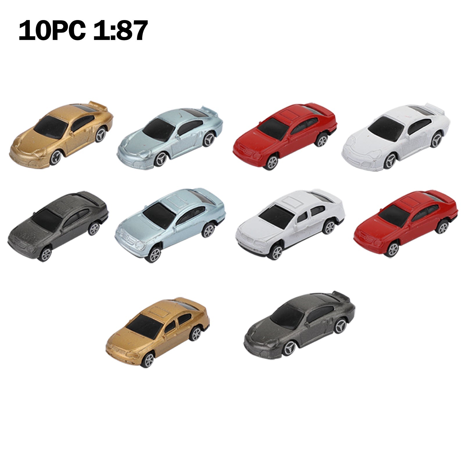 10/50pcs HO Scale Model Car 1:87 Building Train Scenery Architecture Model