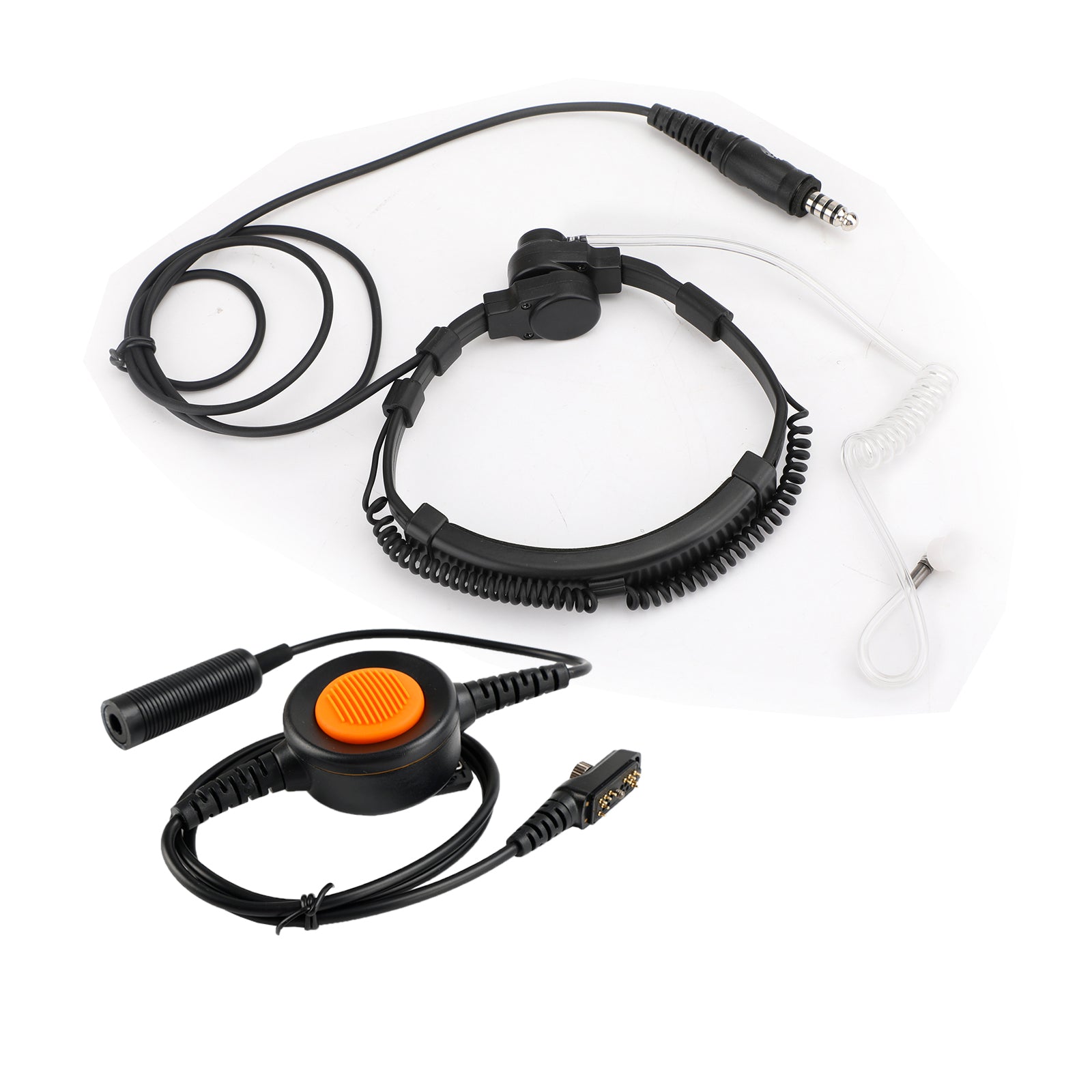 7.1mm Big Plug Tactical Throat Headset 6-Pin U94 PTT For Hytera PD780/700G/580