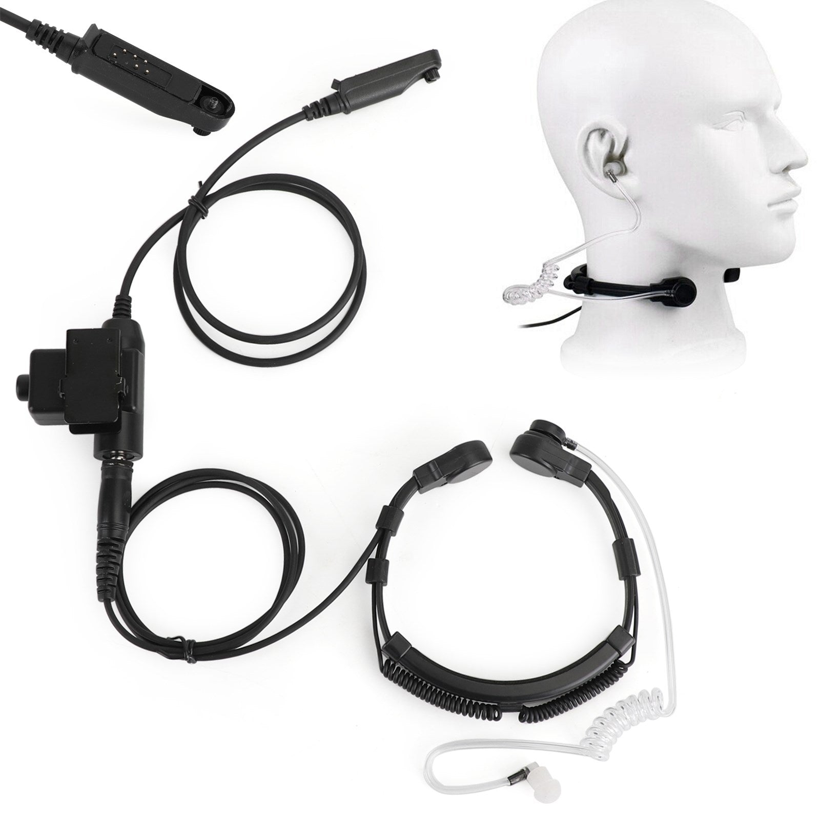 BaoFeng BF-UV9Rplus BF-UV9R Waterproof Tactical Throat Mic Headset