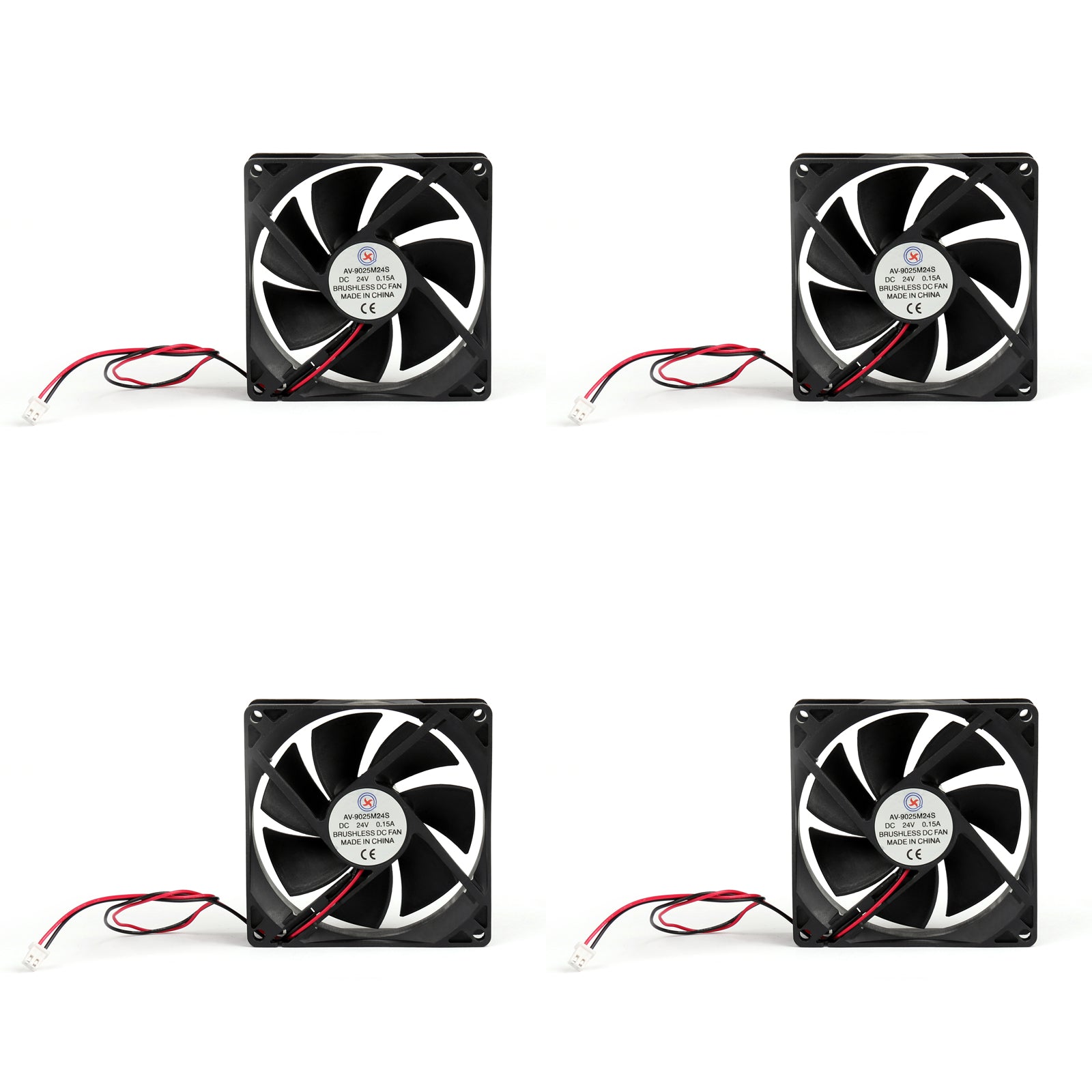 Ventilateur de refroidissement sans balais DC pour ordinateur, 1 pièce/4 pièce/10 pièce, 24V 9025s 90x90x25mm, 0,15a, fil à 2 broches