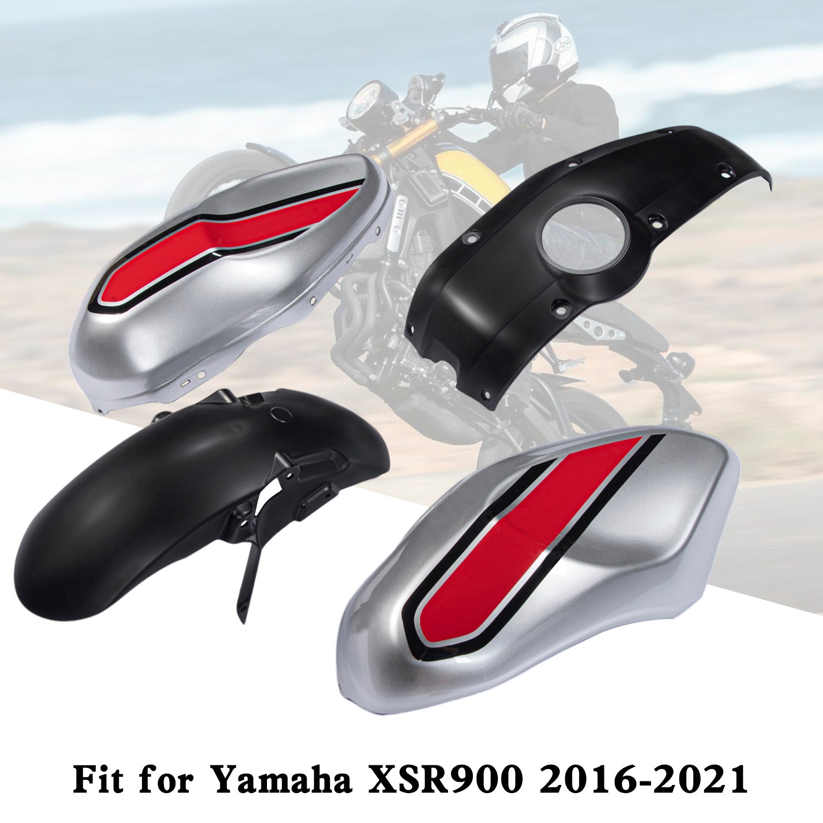 Kit de carénage de carrosserie en plastique ABS d'injection Yamaha XSR900 2016-2021 001#