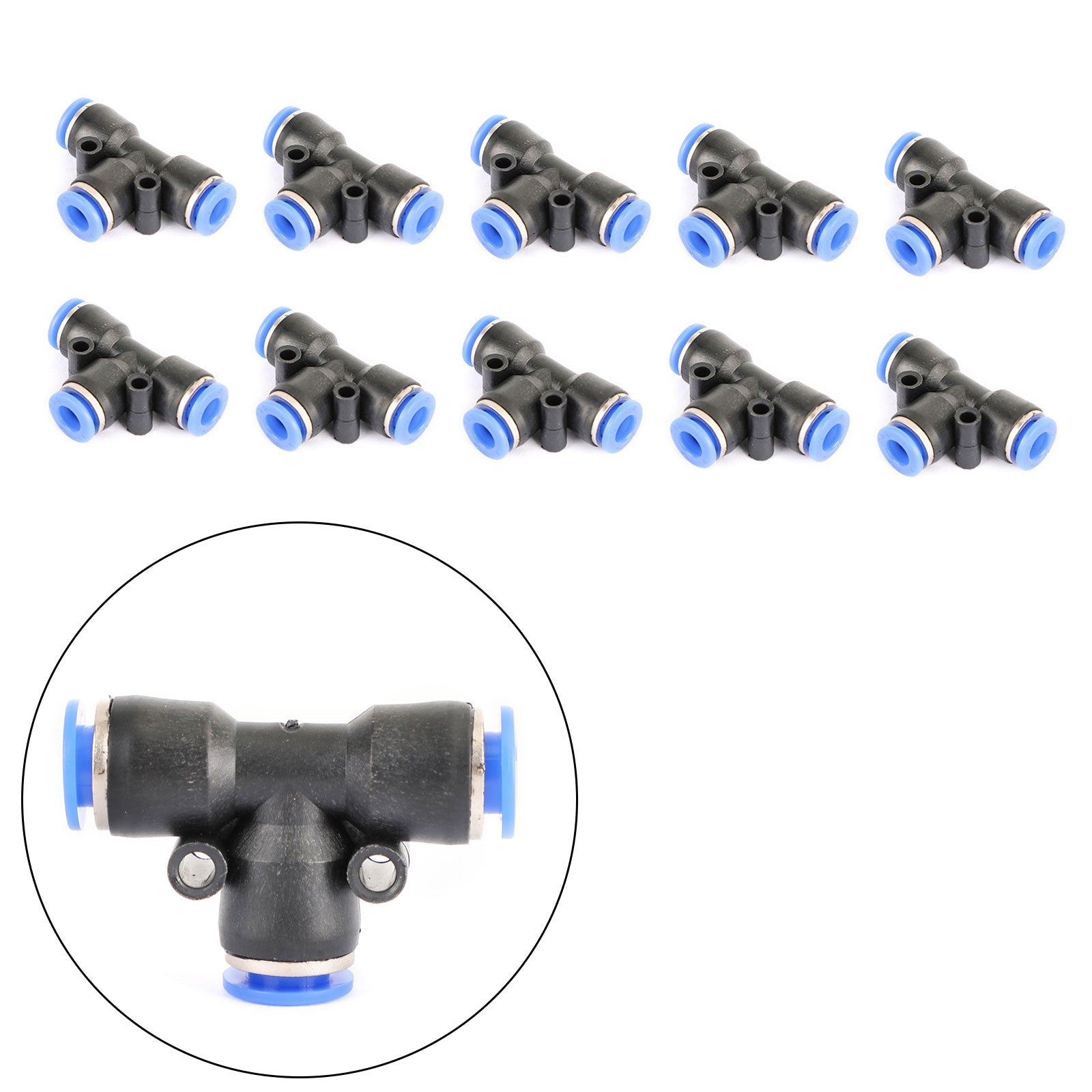 Pneumatic Air Quick Push to Connect Fitting "L" "T" "Y" Straight Split Tube 6mm