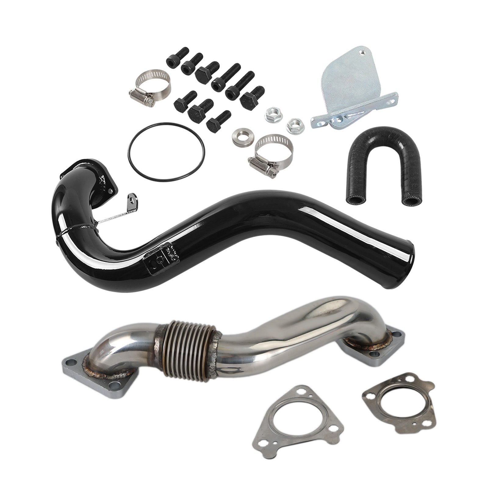 2007.5-2010 GMC Sierra 2500 HD 3500 HD 6.6L V8 DIESEL Turboladet EGR Delete Kit & Passenger Up-Pipe & Intake Tube