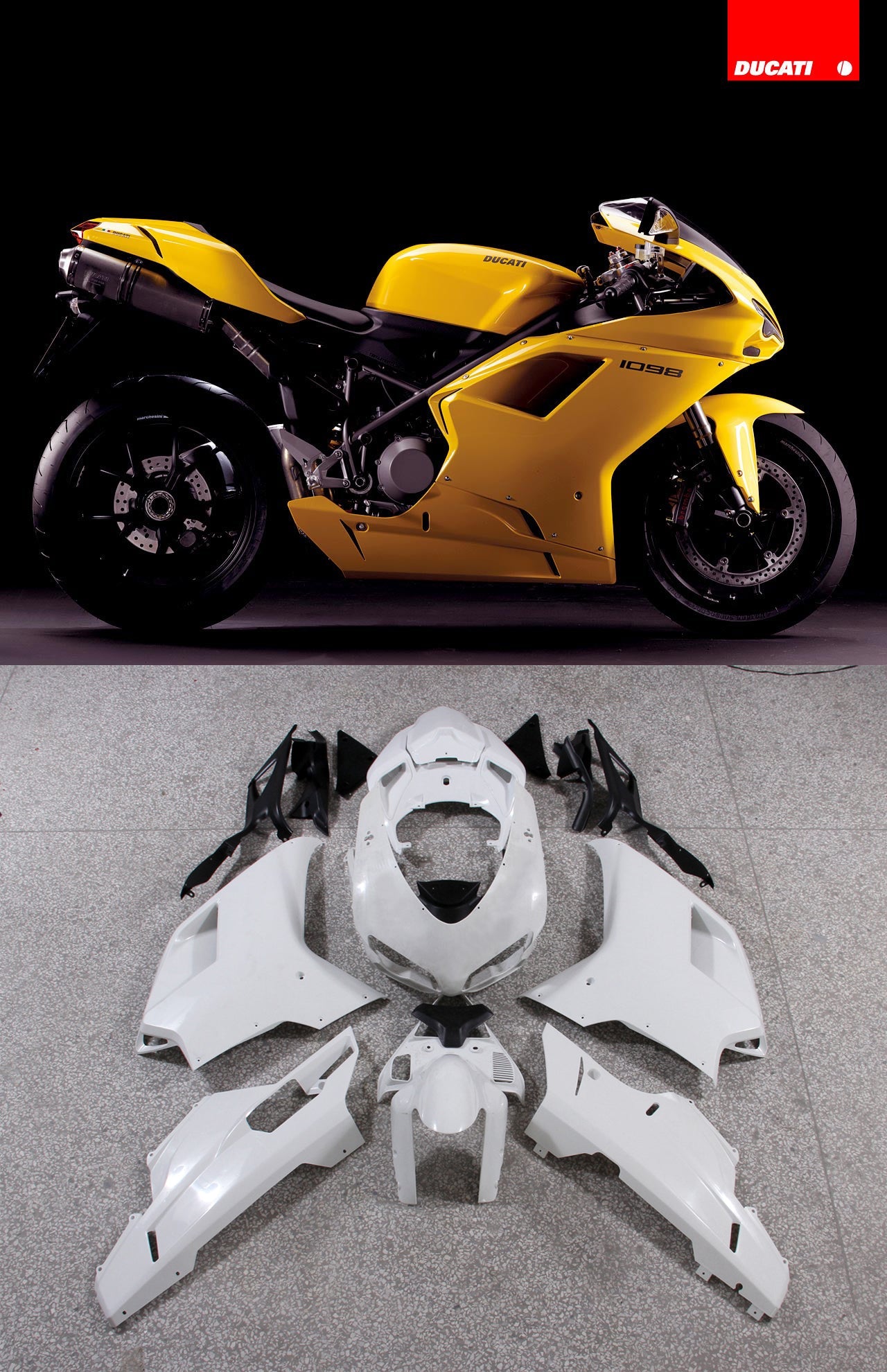 Generic Fit For Ducati 1098 1198 848 (2007-2011) Bodywork Fairing ABS Injection Mold 17 Style