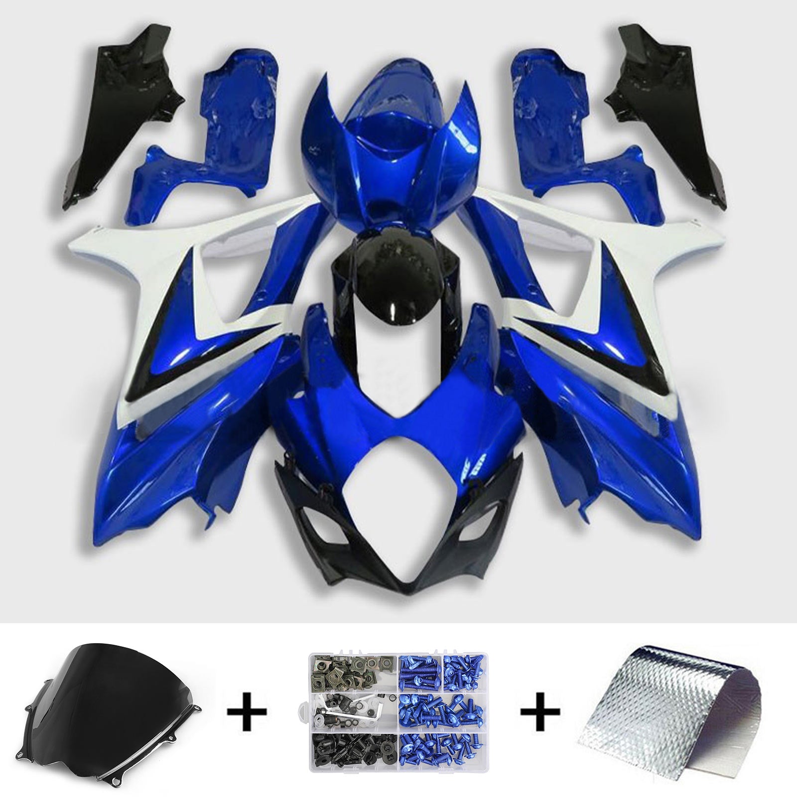 2007-2008 Suzuki GSXR1000 K7 Amotopart Injection Fairing Kit Bodywork Plastic ABS #105