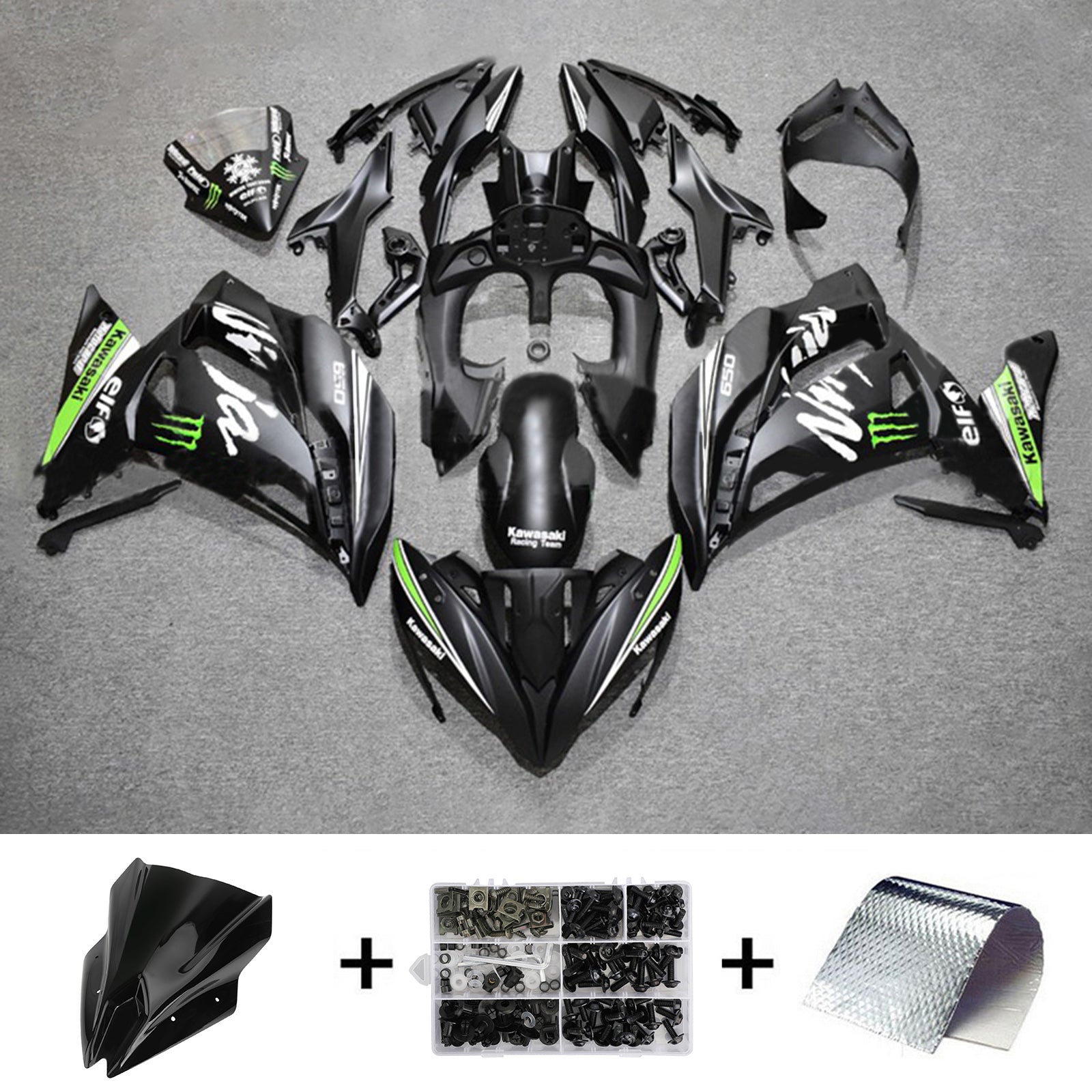 2017-2019 Kawasaki ER6F/Ninja650R Injectiekuipset Carrosserie Kunststof ABS #108