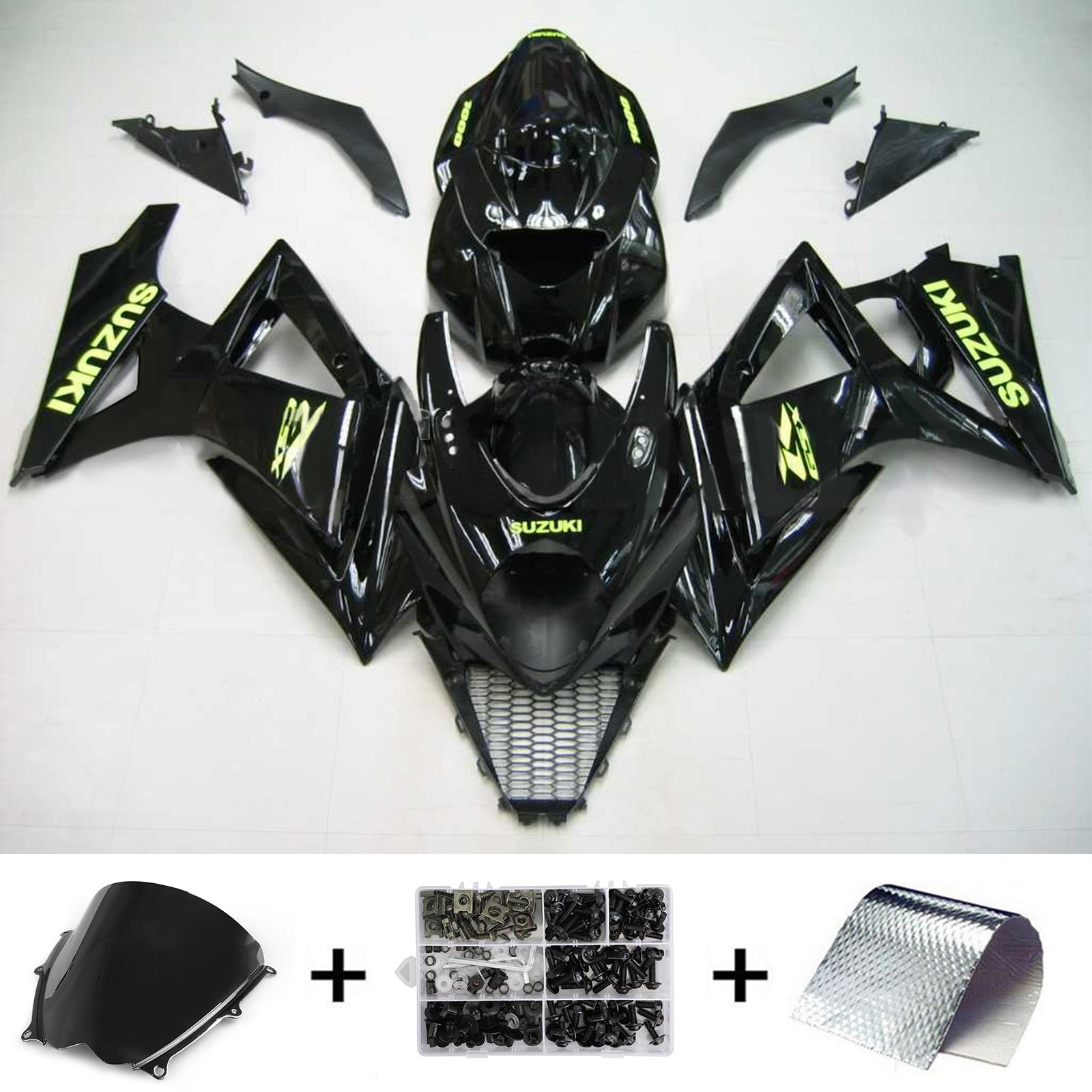 2007-2008 Suzuki GSXR1000 K7 Amotopart Injection Fairing Kit Bodywork Plastic ABS #127