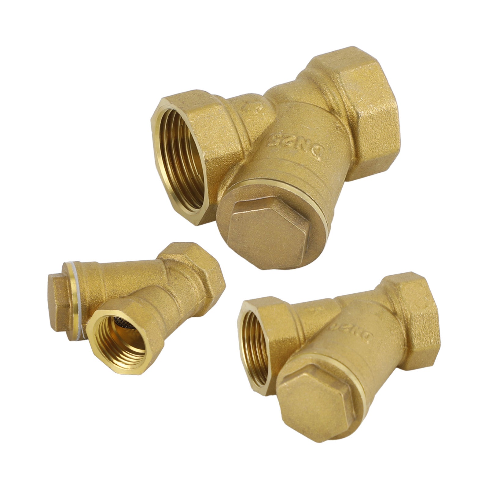 1/2"-1" NPT Thread Y Shaped Brass Strainer Filter Valve Connector For Water Oil