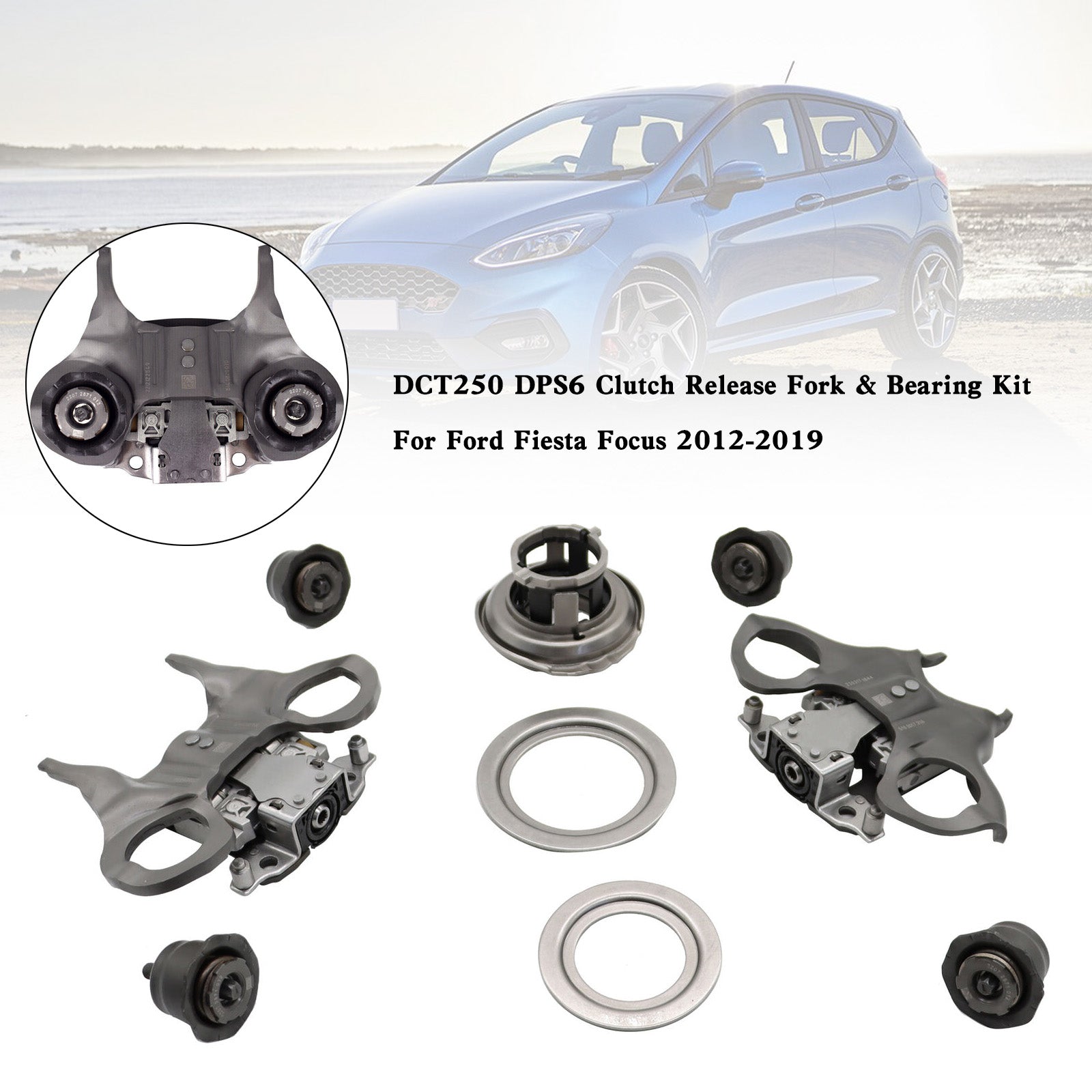 Ford C-MAX 2014-2016 / Ford C-Coupe 2011 6DCT250 DPS6 Clutch Release Fork & Bearing Kit CA6Z7A508B AE8Z7515C