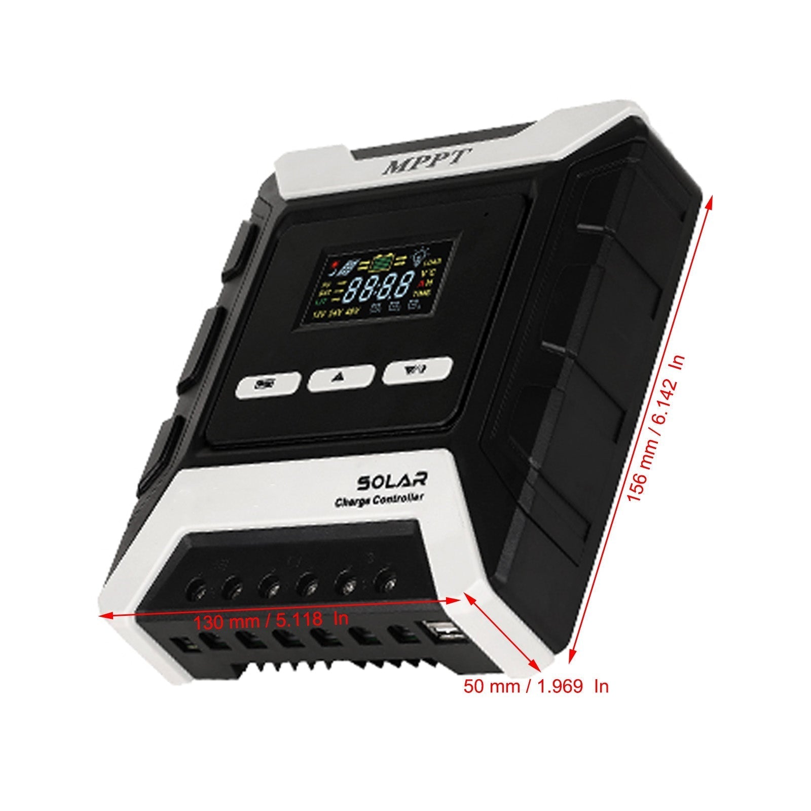 Chargeur automatique de contrôleur de Charge solaire 20A MPPT 12V/24V/48V avec écran LCD couleur