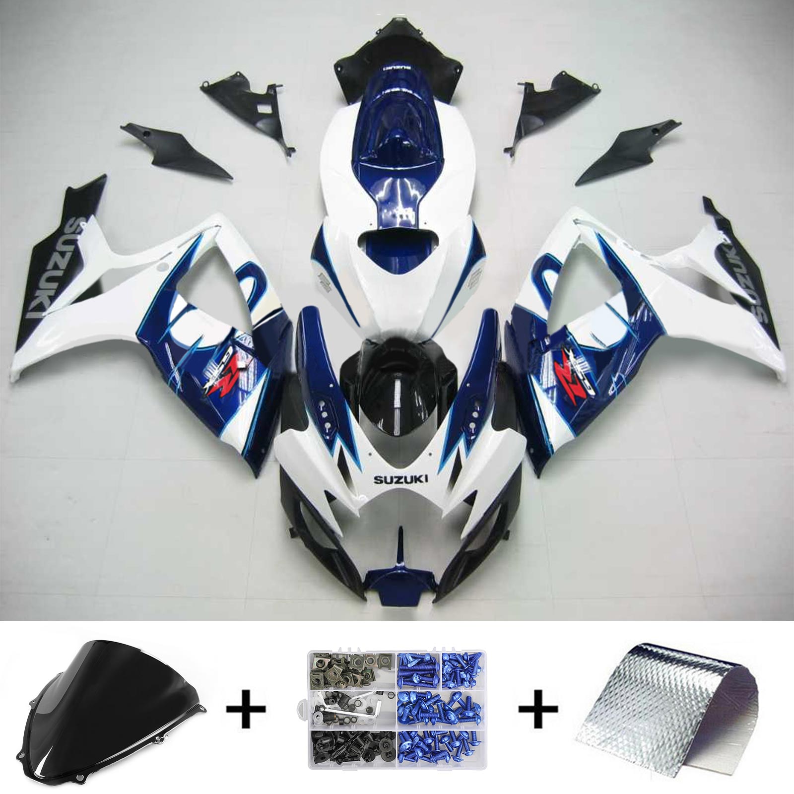 2006-2007 Suzuki GSXR 600/750 K6 Amotopart Kit de carénage d'injection carrosserie plastique ABS #116