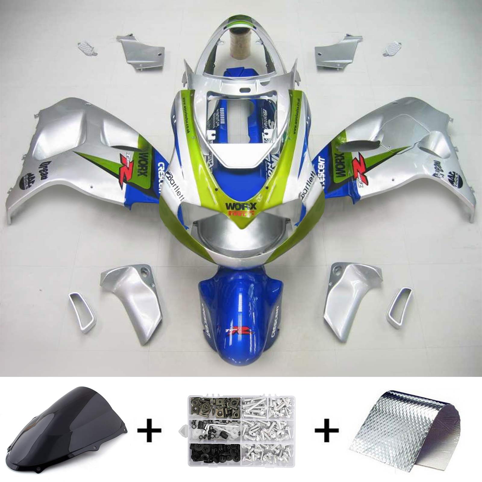 1998-2003 Suzuki TL1000R Amotopart Kit de carénage d'injection carrosserie plastique ABS #117