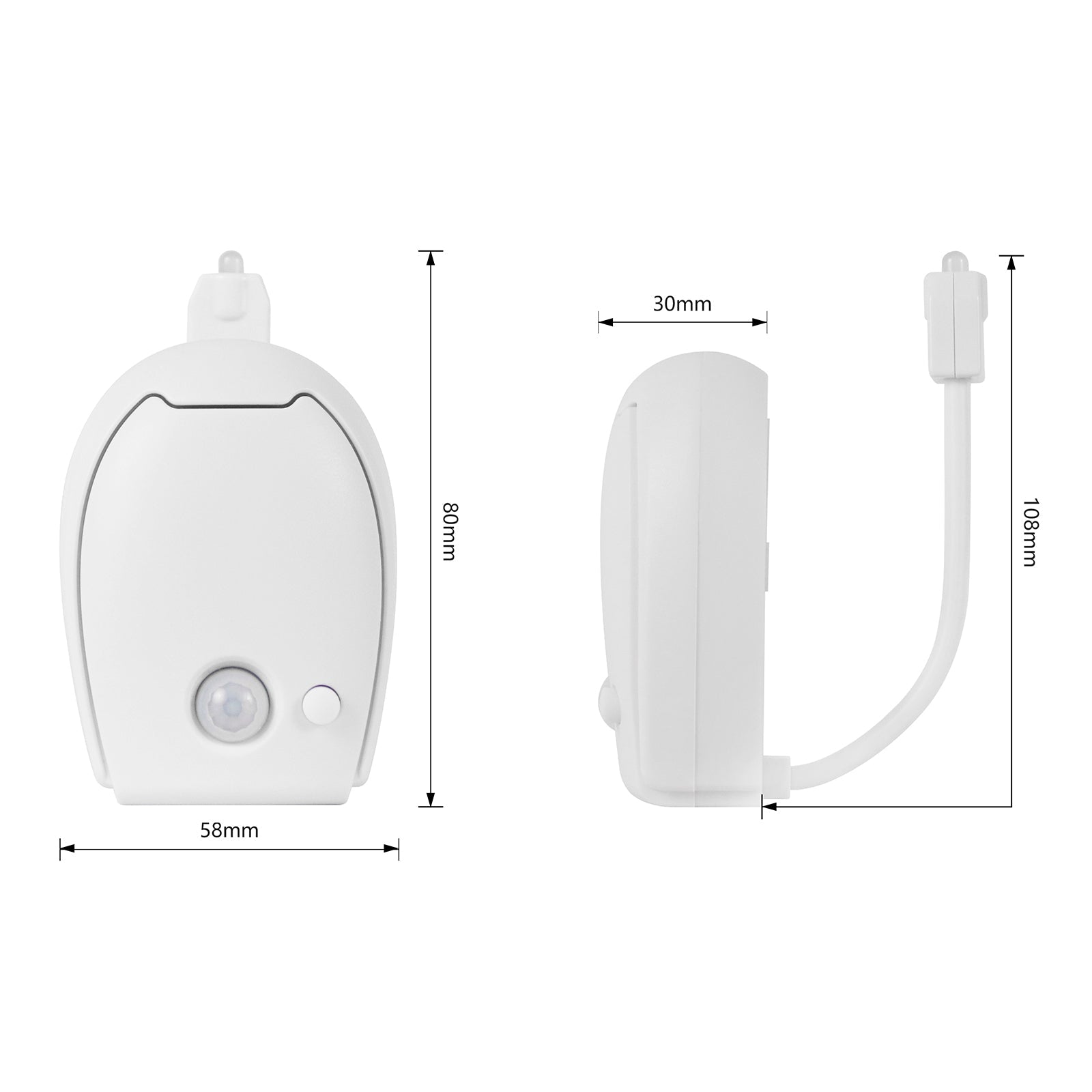 1 ~ 3 stuks toilet nachtlampje LED bewegingsgeactiveerde sensor badkamer komlamp 8 kleuren