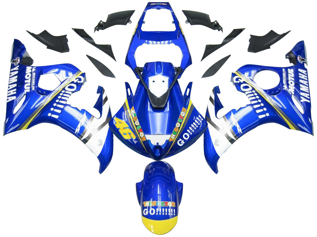 2005 Yamaha YZF 600 R6 Amotopart Injection Fairing Kit Bodywork Plastic ABS #13